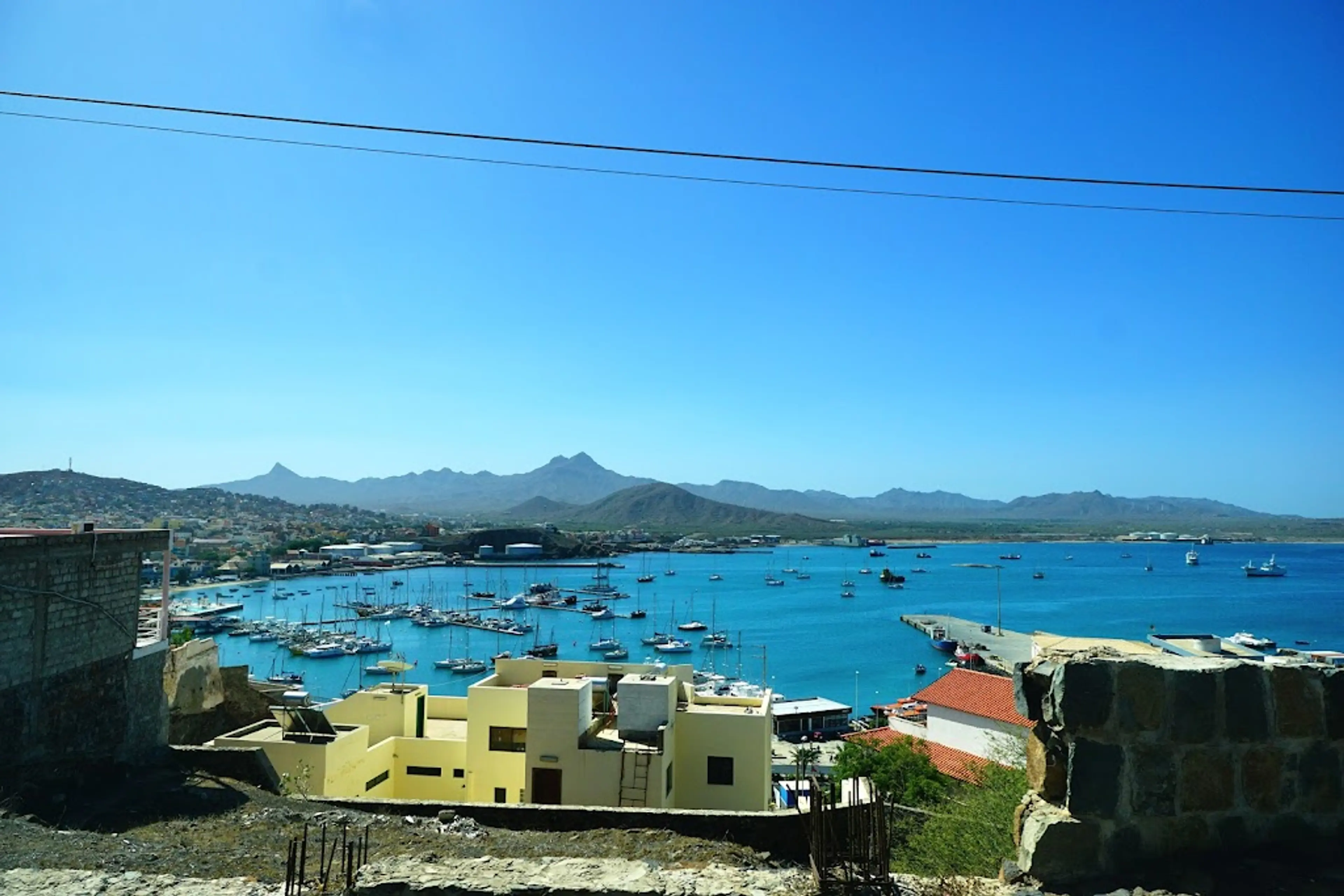 Old fort and cathedral in Mindelo