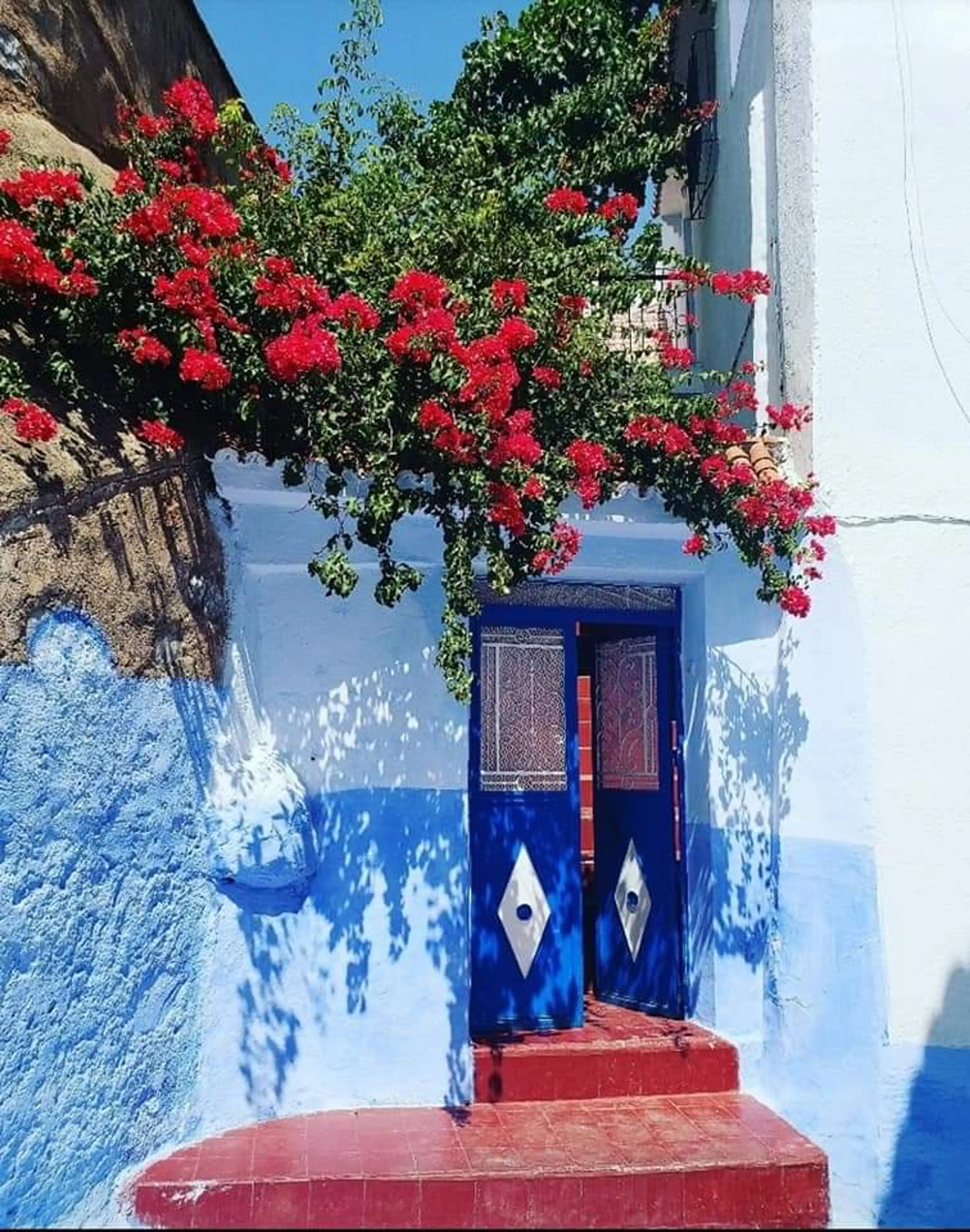 Blue-painted streets