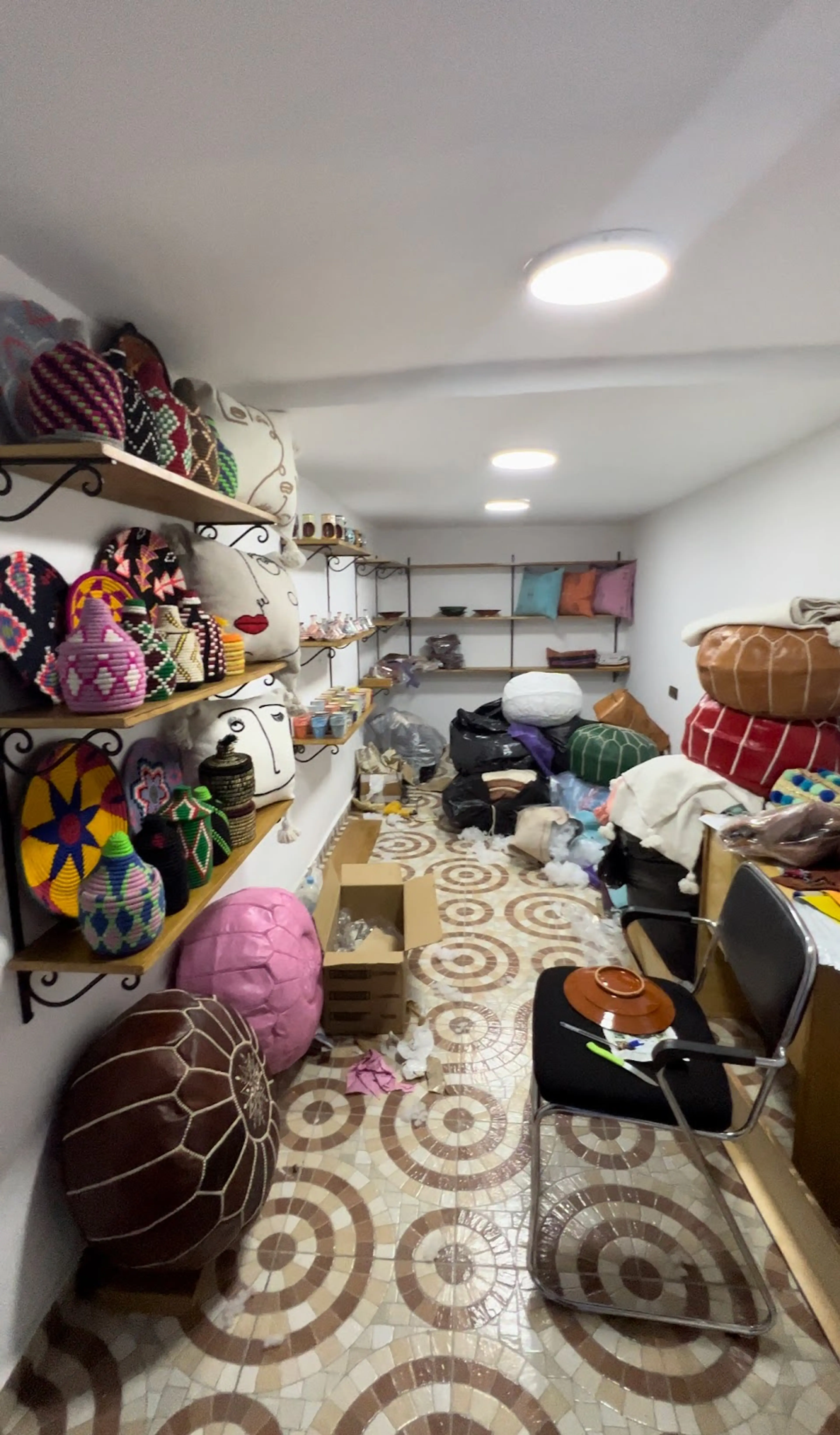 Local shops selling traditional Moroccan crafts