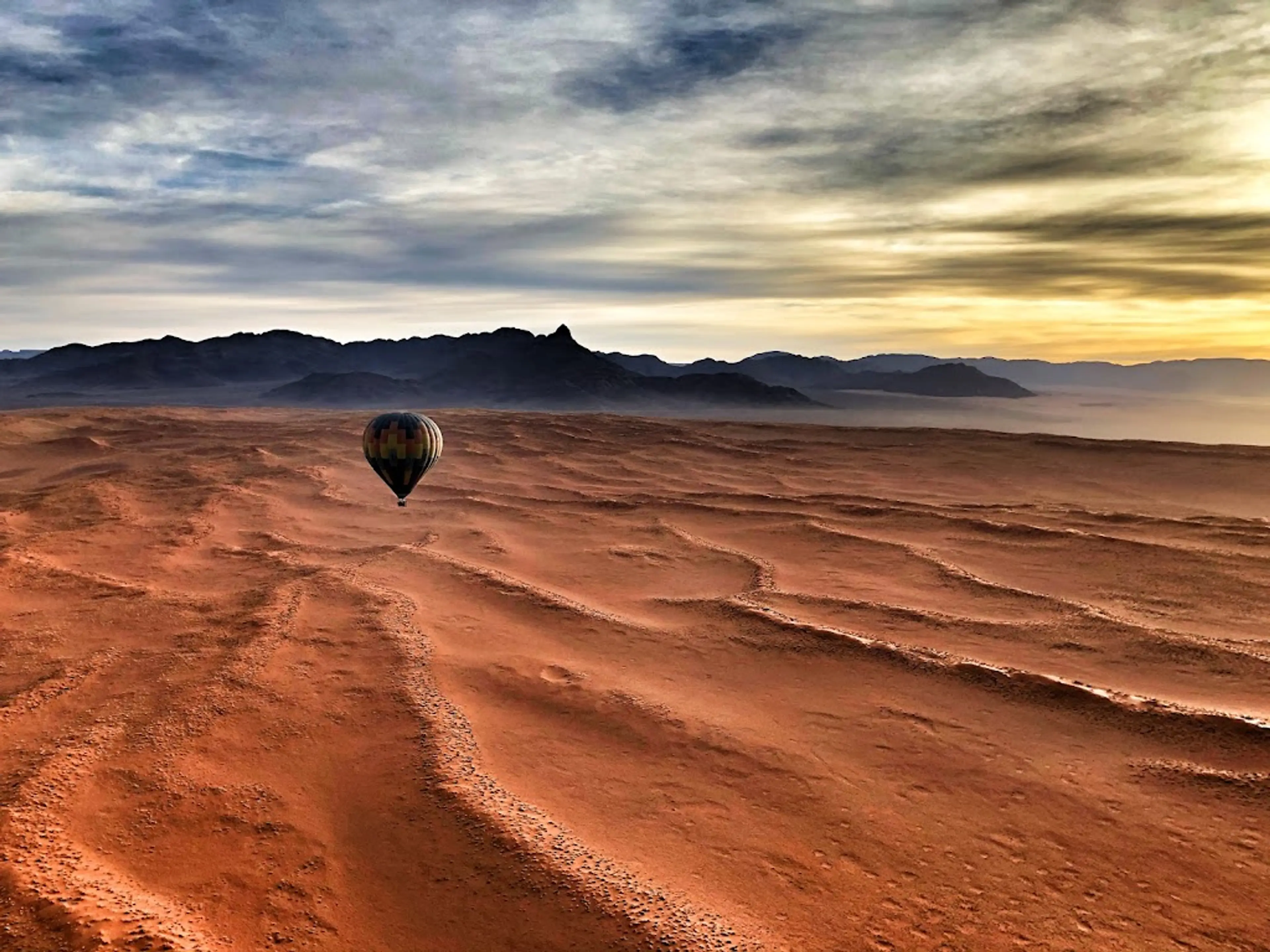 Hot air balloon ride over Sossusvlei