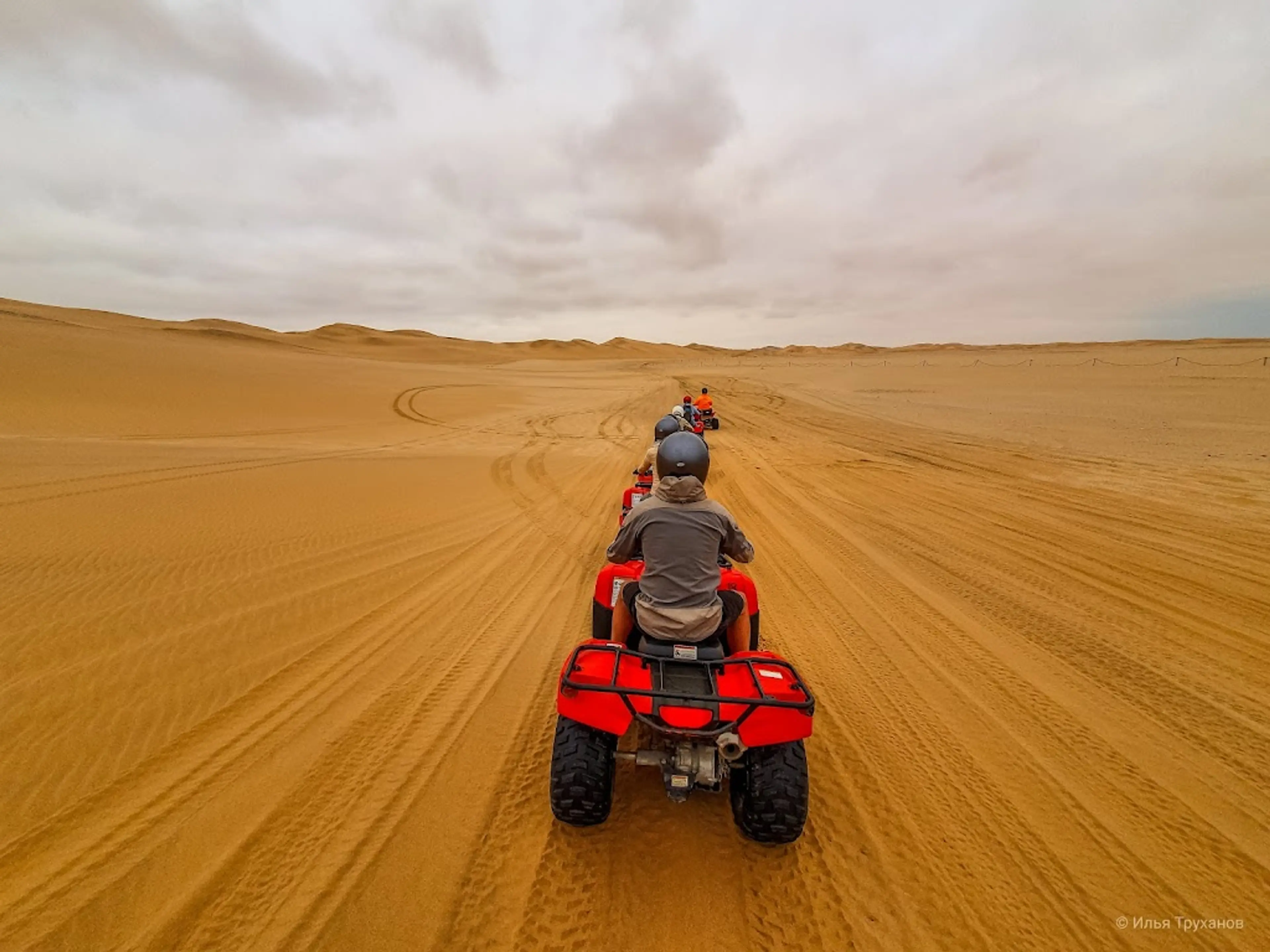 Quad biking in the Namib Desert