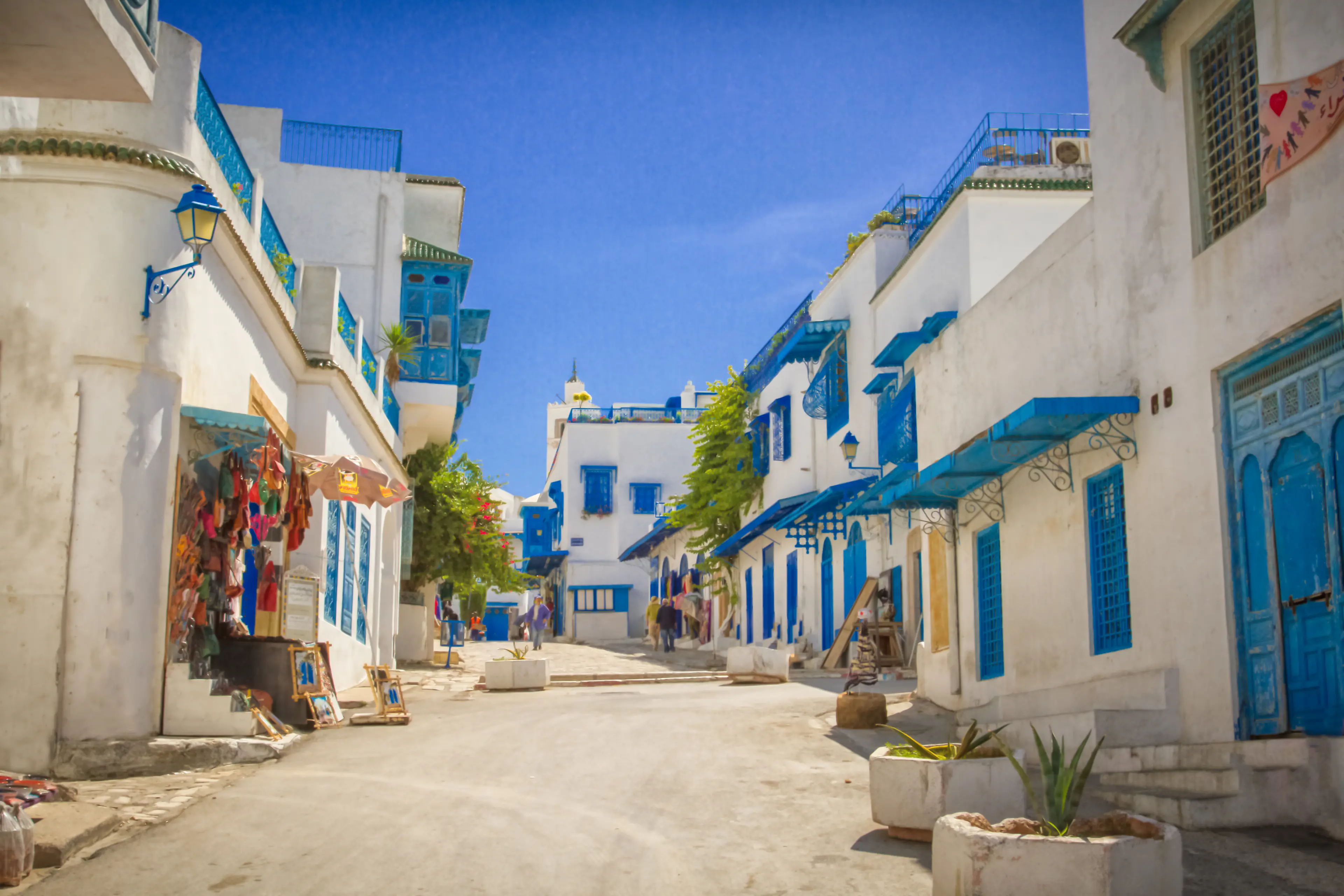 Blue and White Architecture