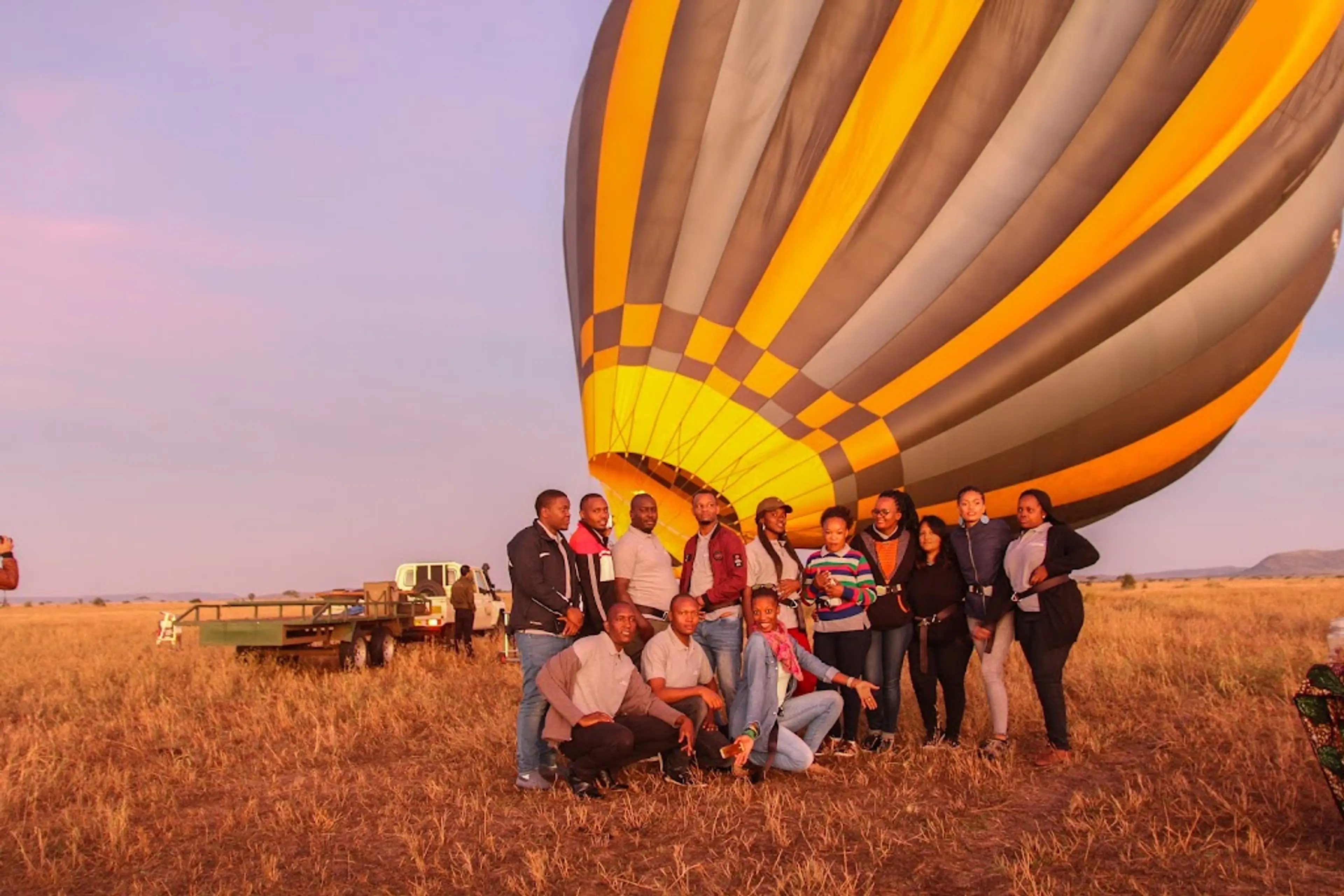 Sunrise hot air balloon ride