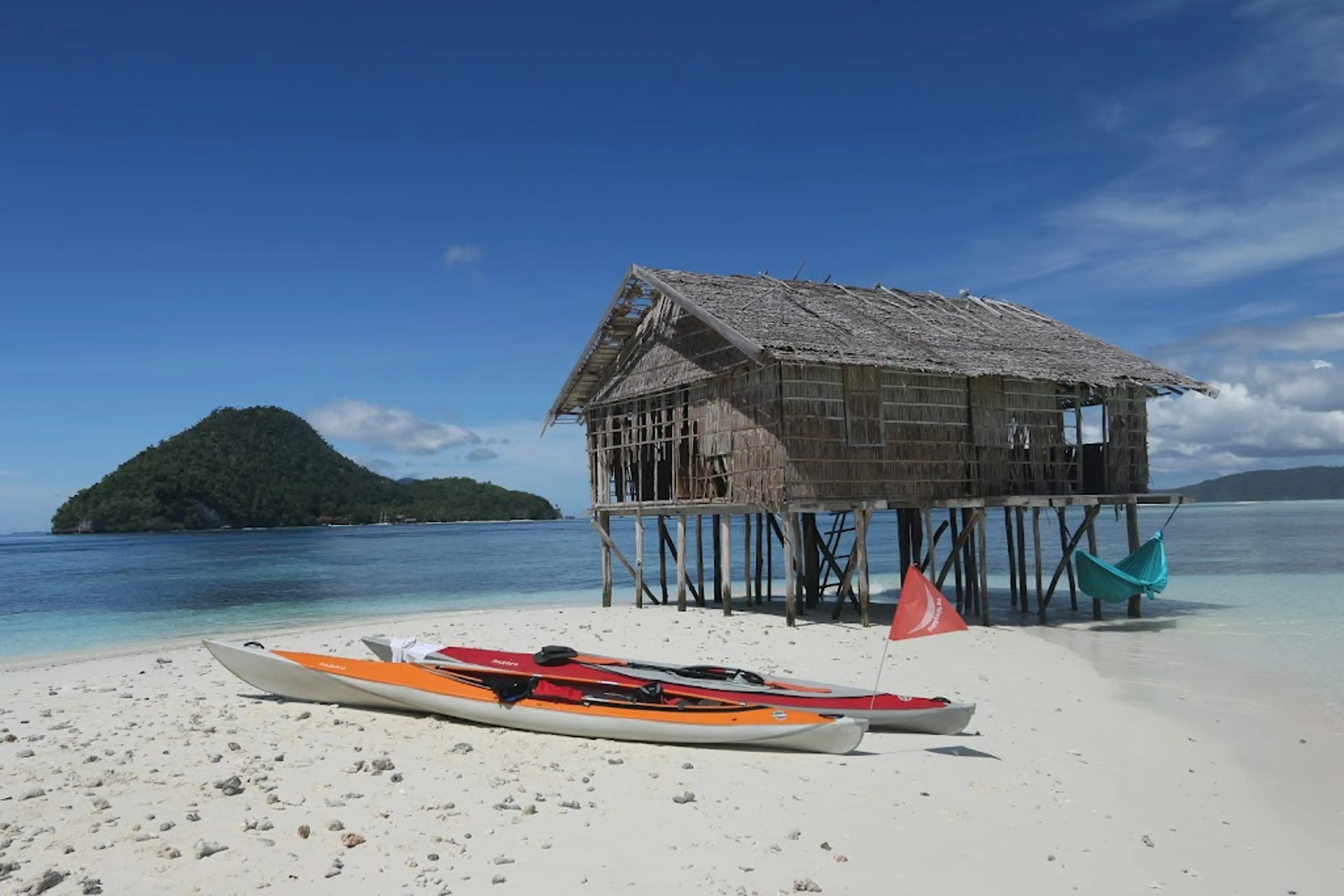 Kayaking near Pasir Timbul Beach