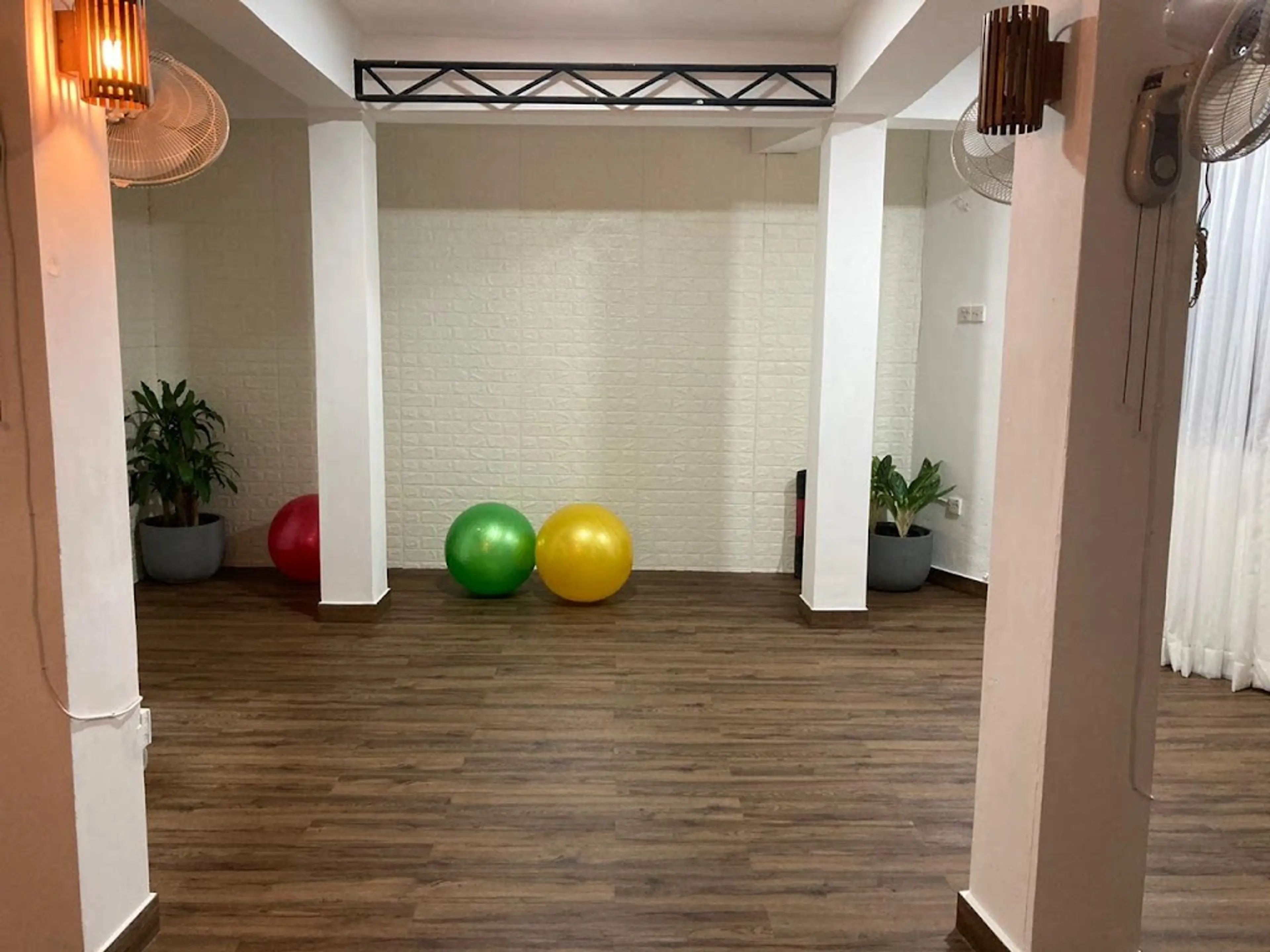 Yoga session at a wellness center