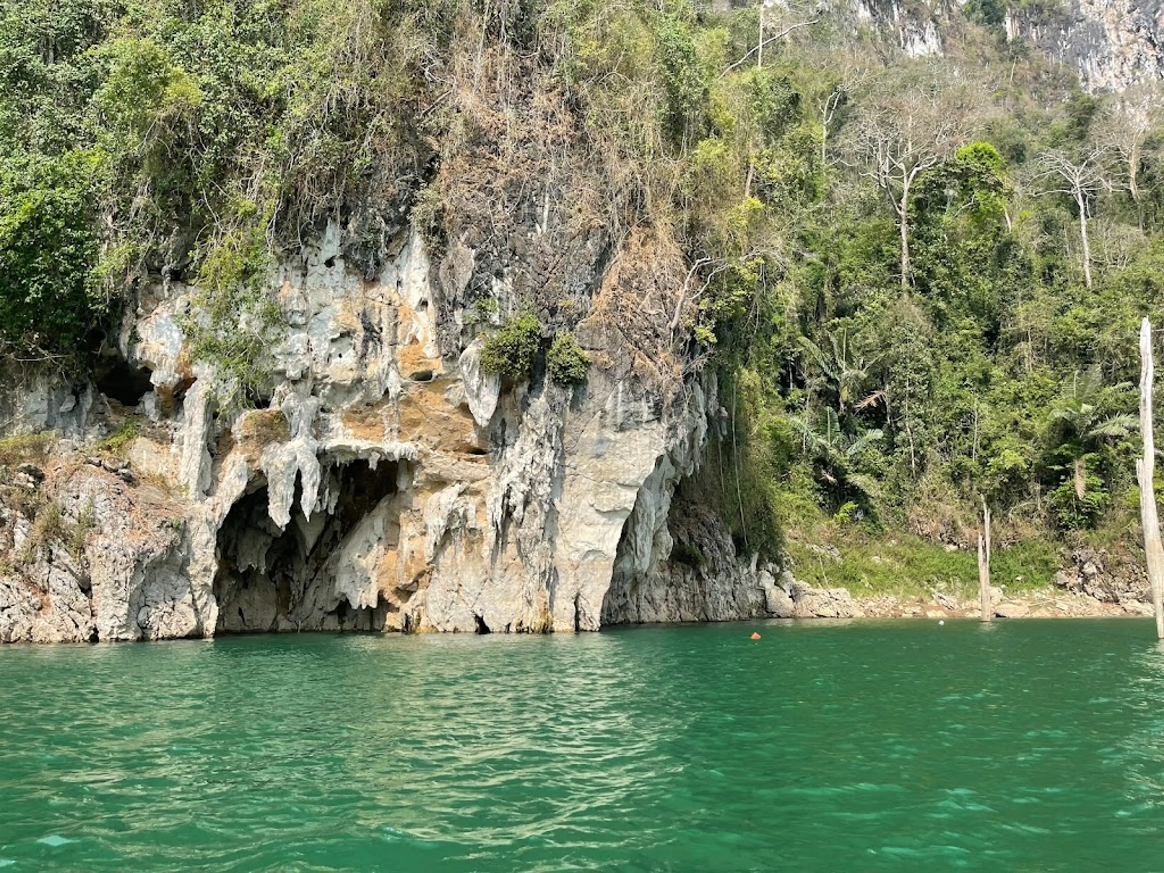 Limestone cliffs and caves