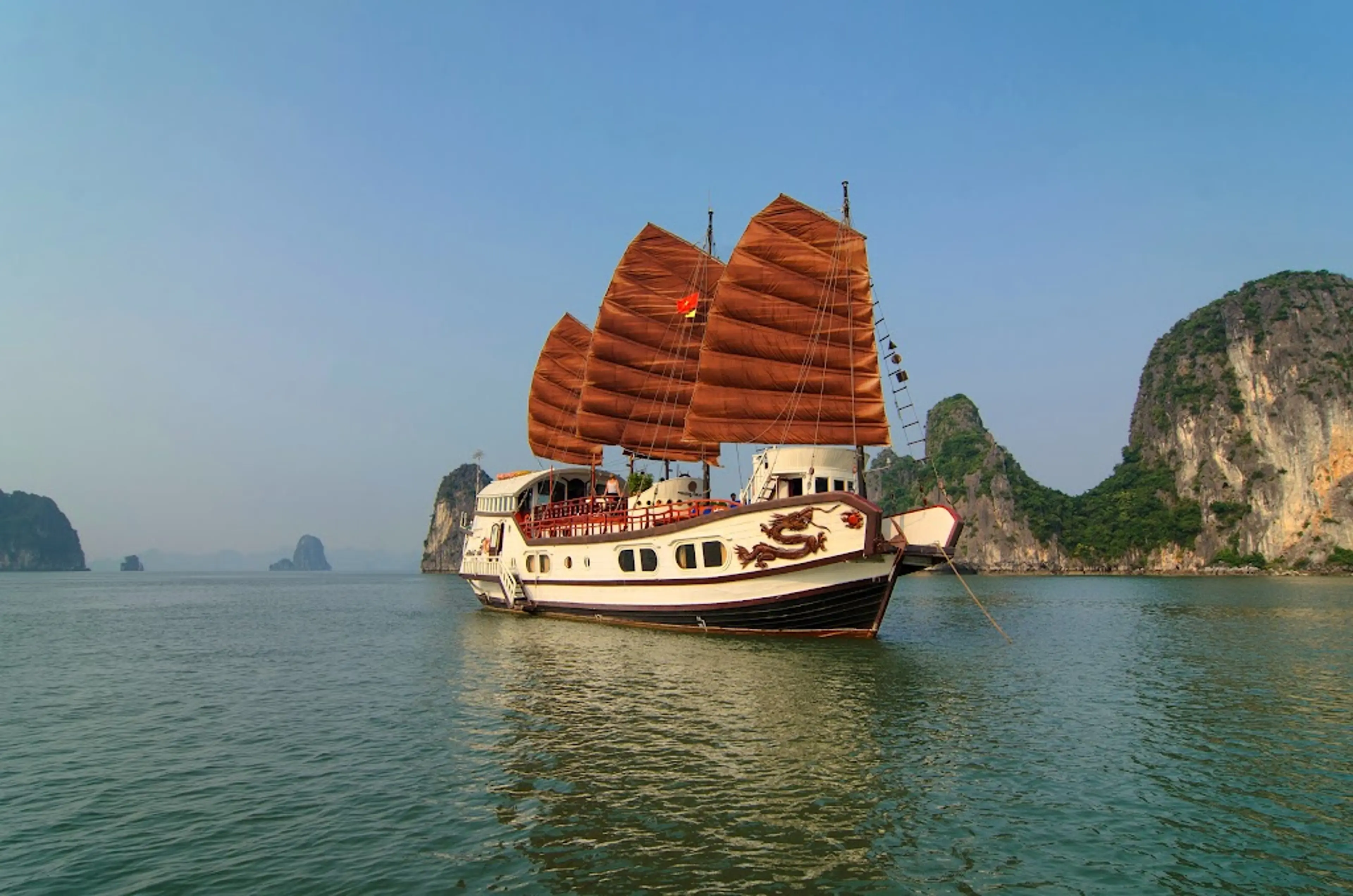 Tai Chi session on a junk boat