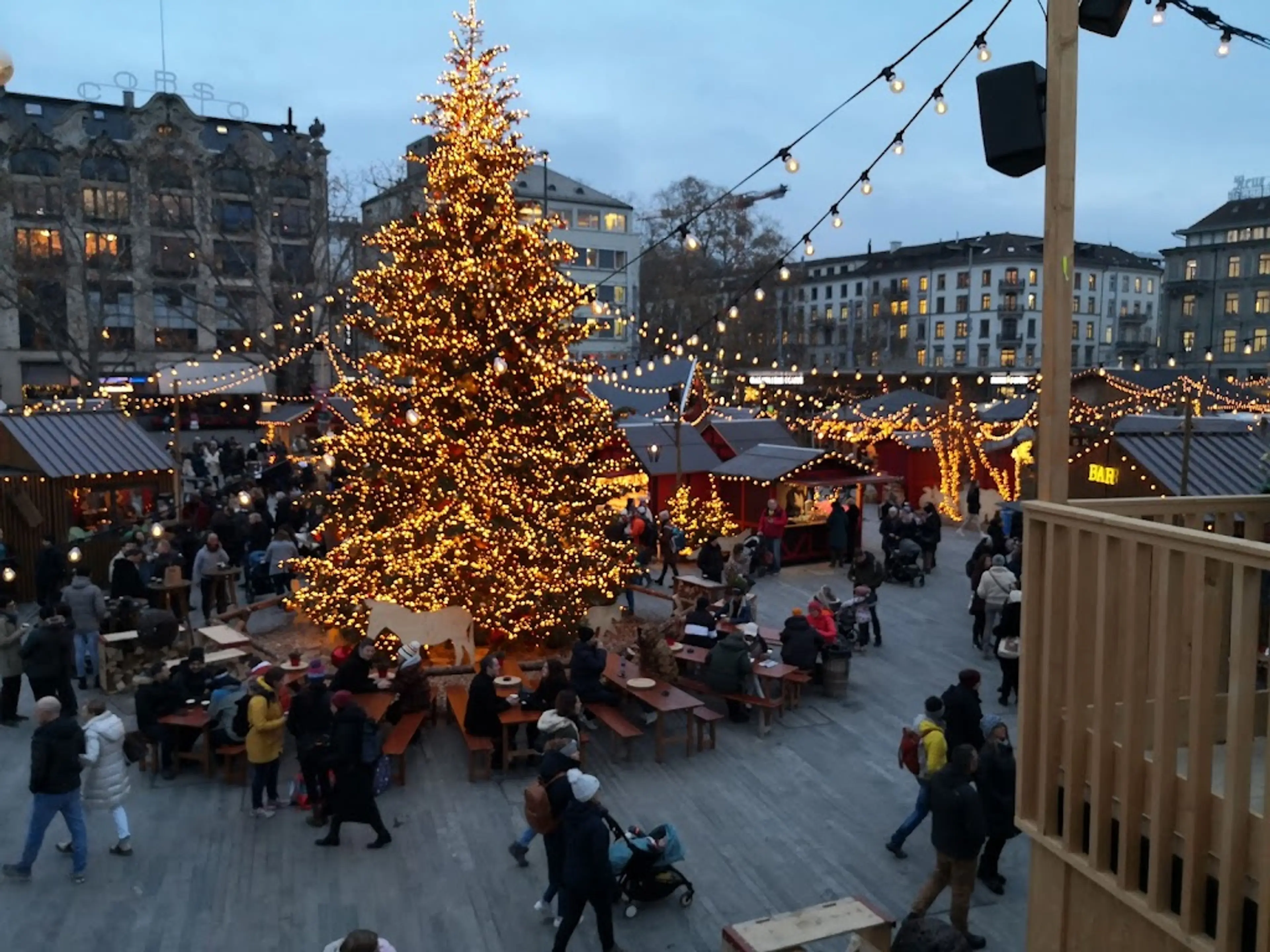 Christmas market at Bellevue Platz