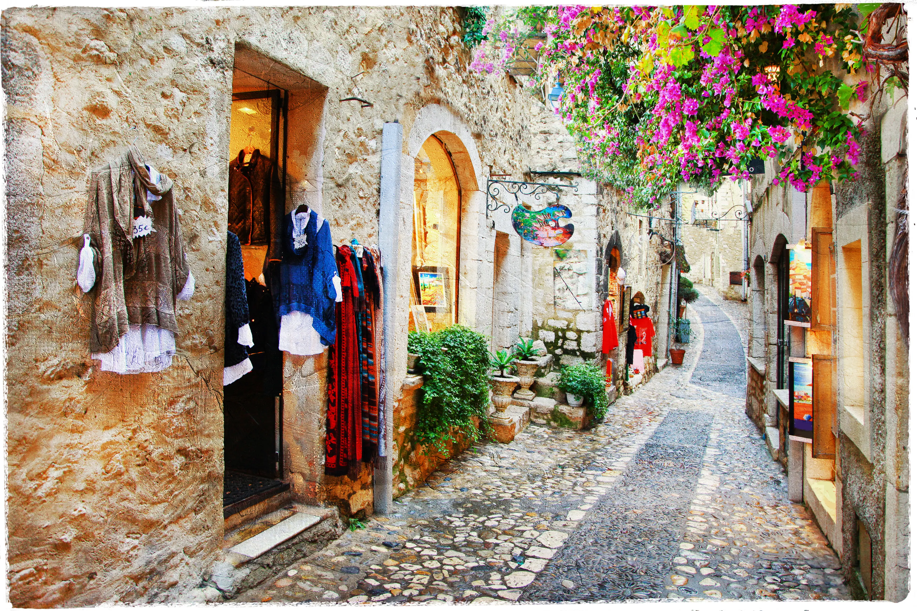Art-filled streets of Saint-Paul de Vence