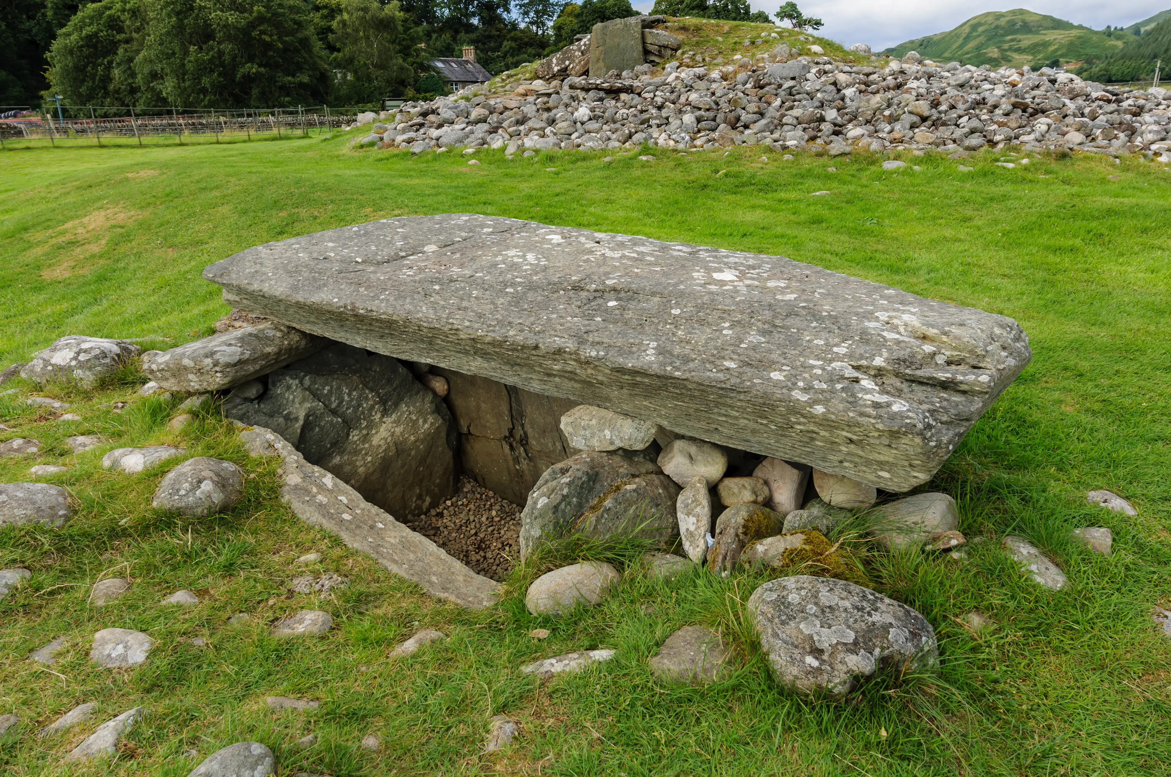 Standing stones and ancient burial cairns