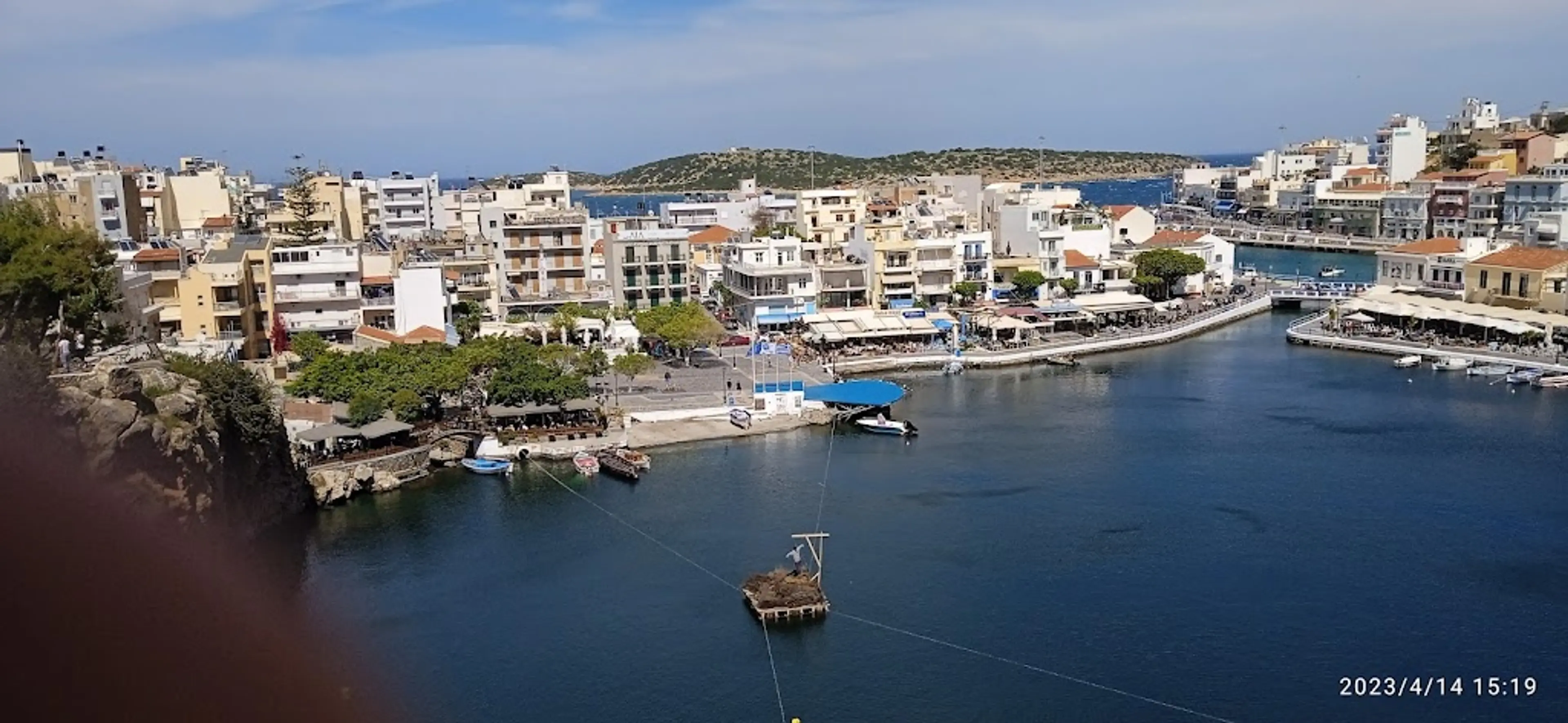 Agios Nikolaos' lake and marina
