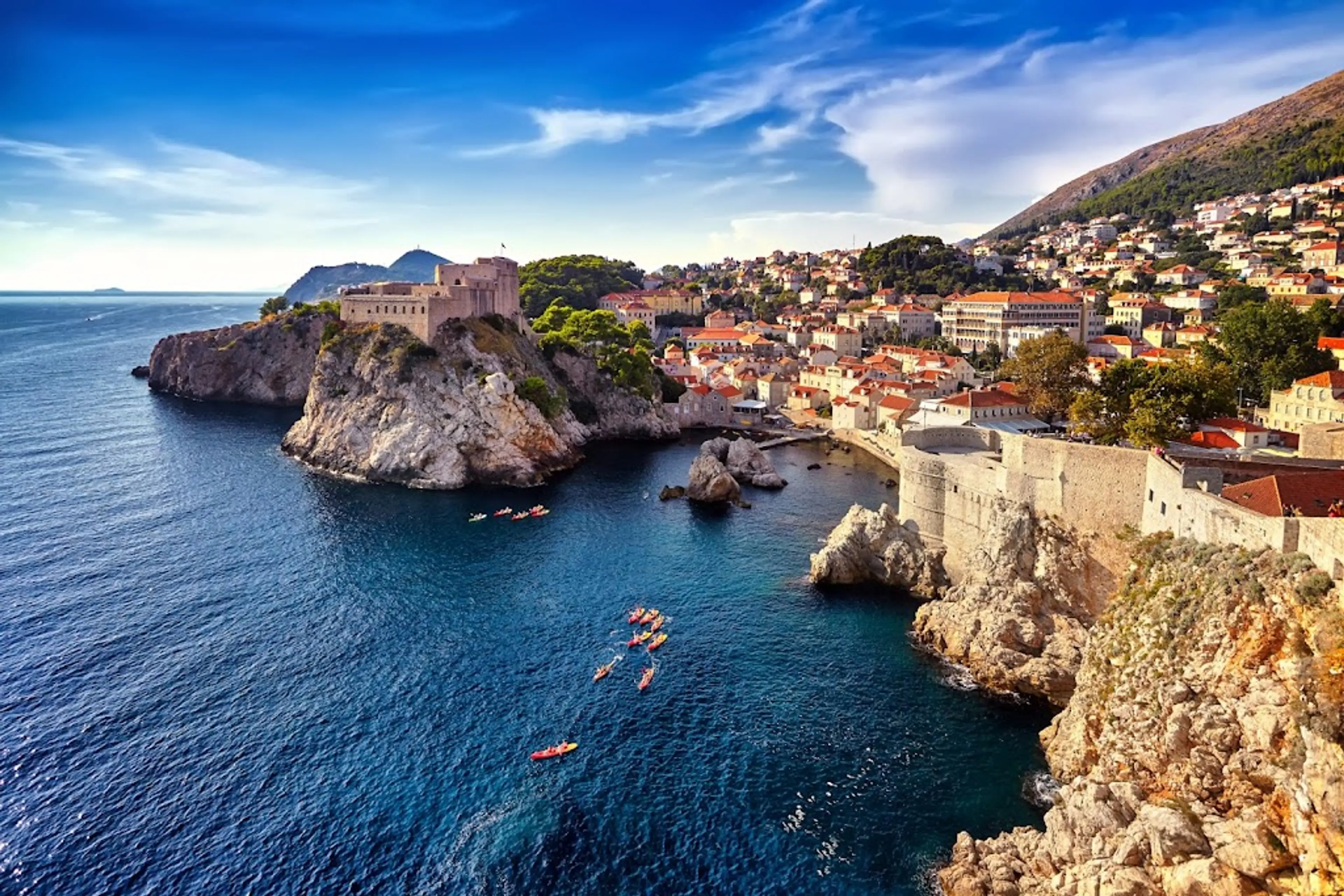 Kayak tour around the city walls and the island of Lokrum