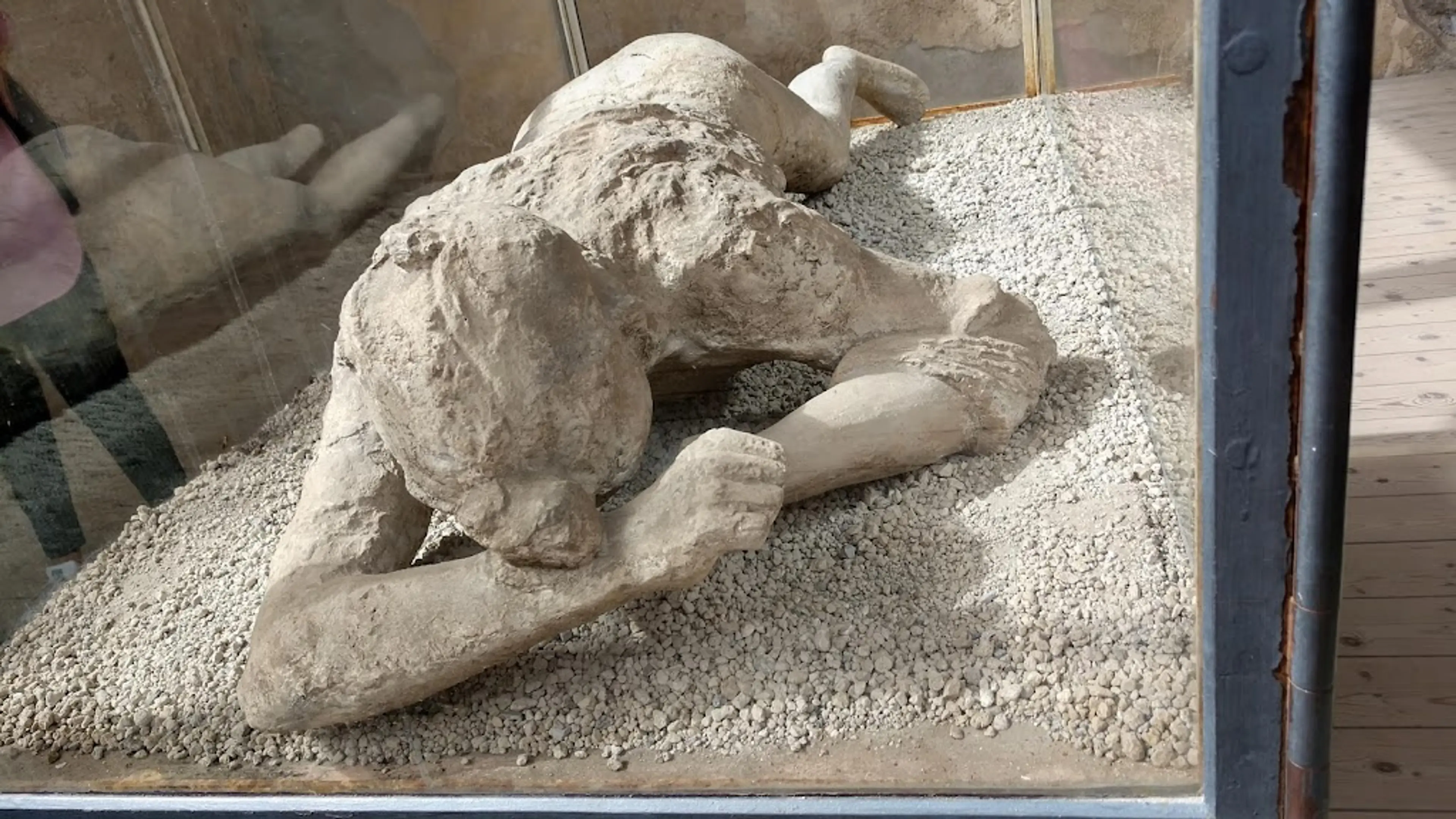 Plaster casts of the victims