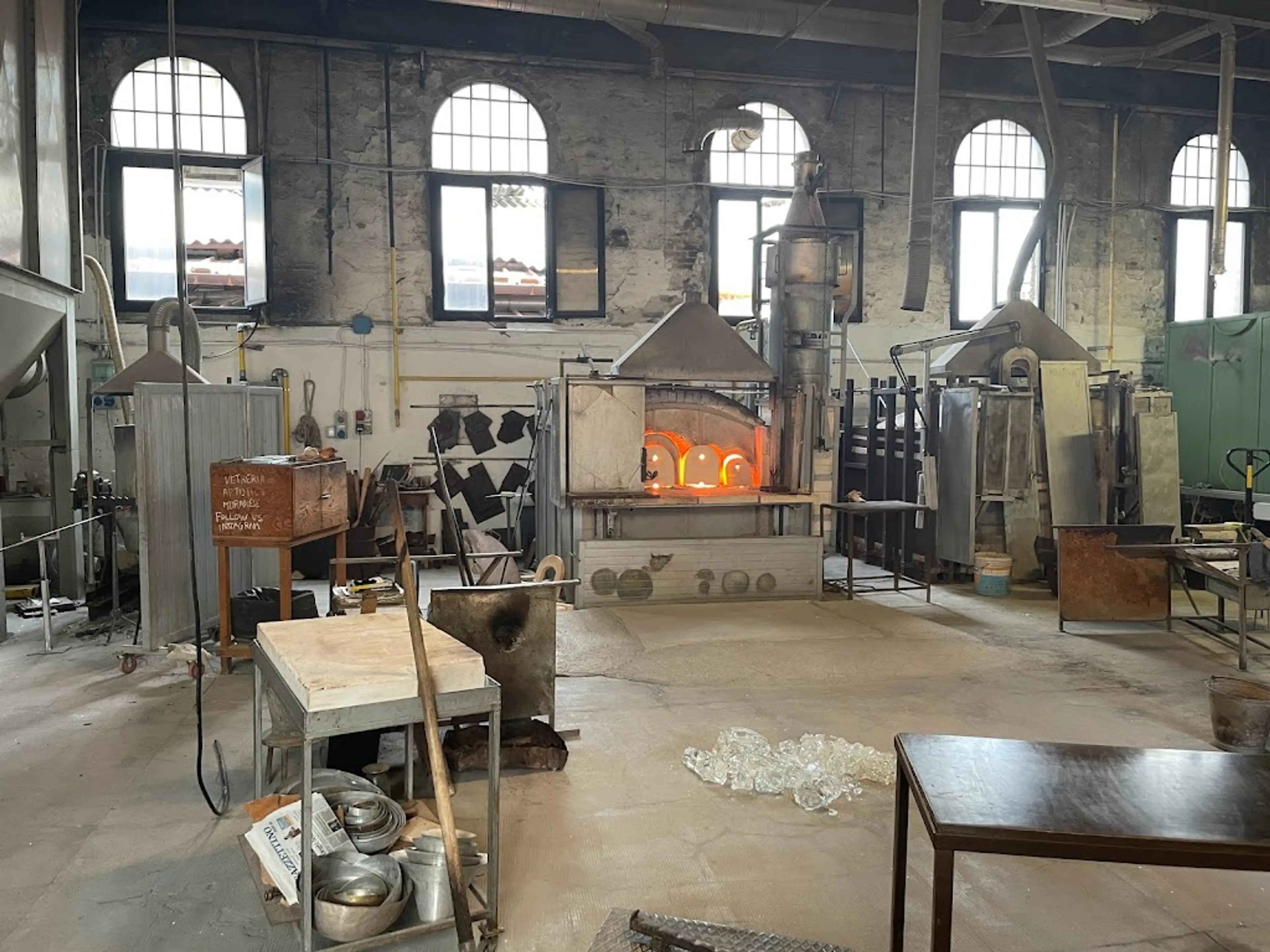 Glass factory in Murano