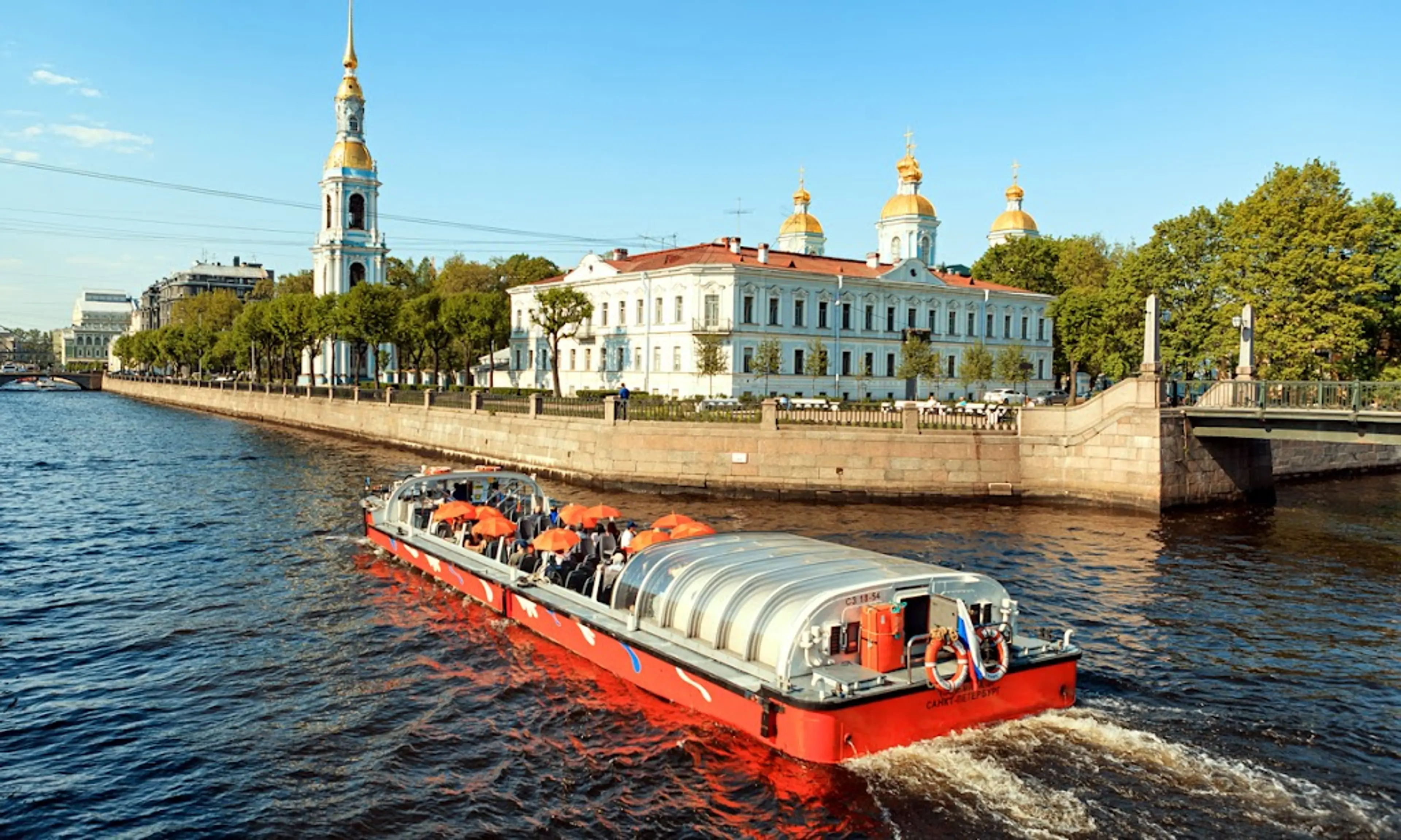 Boat tour on the Neva River