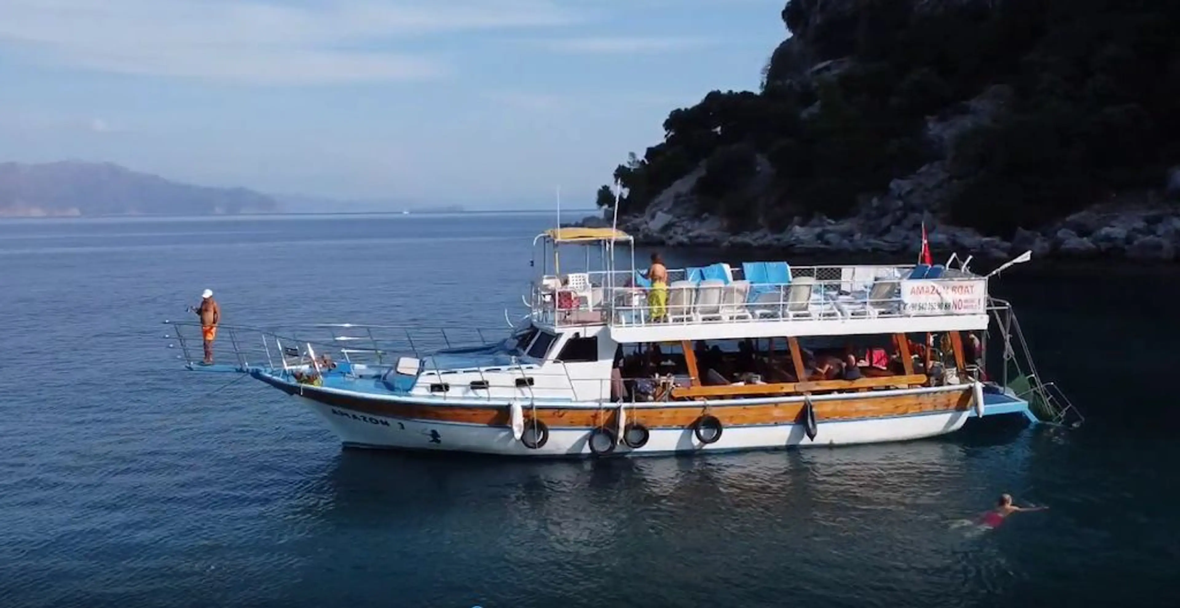 Boat tour of the Marmaris Bay
