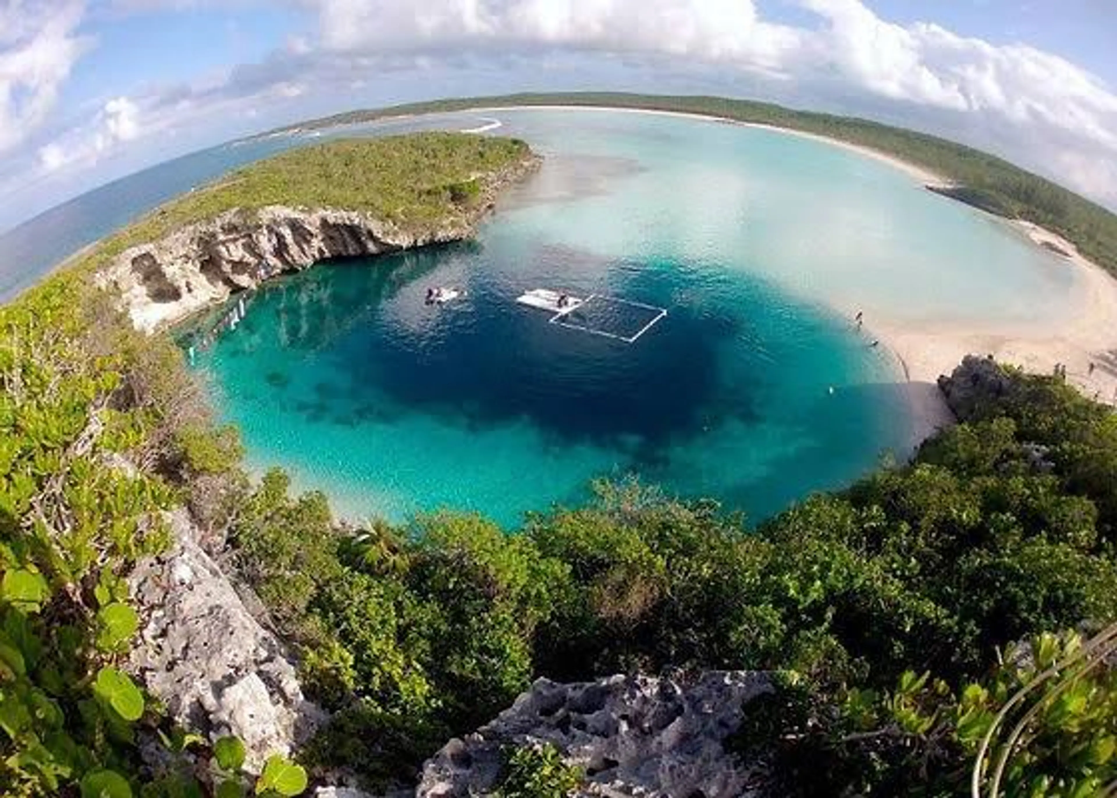 Blue holes and caves