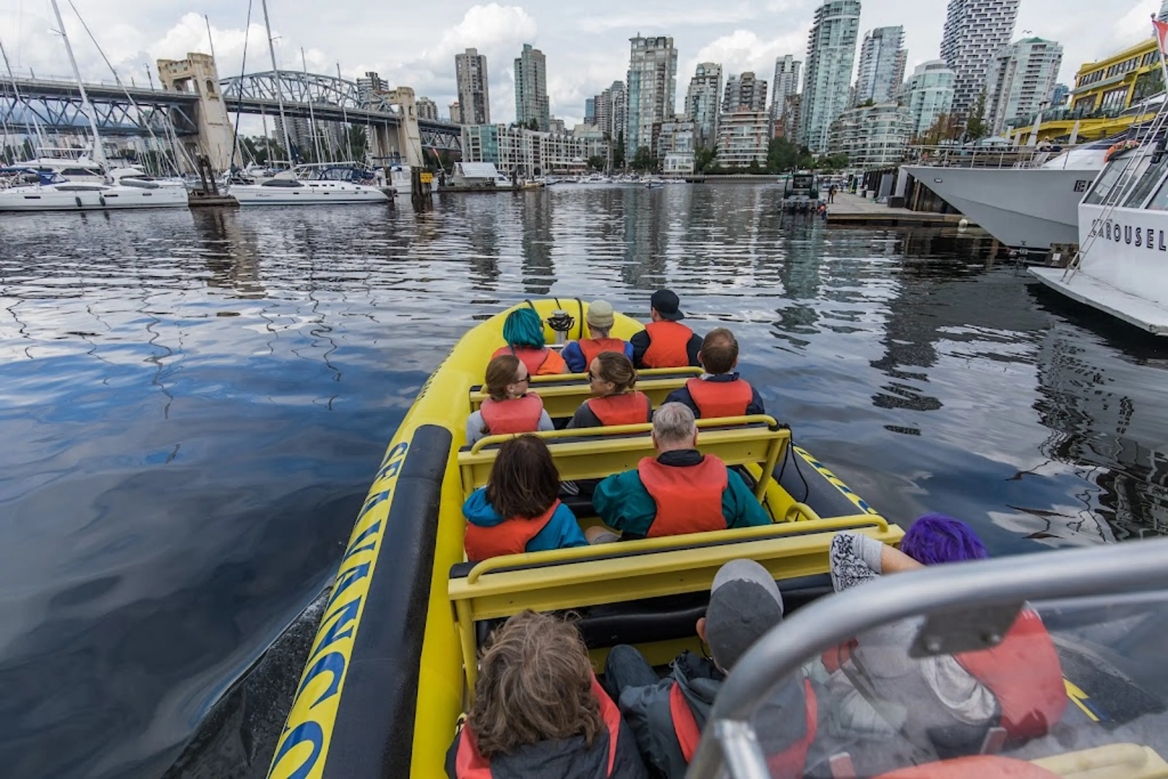 Boat tour around False Creek