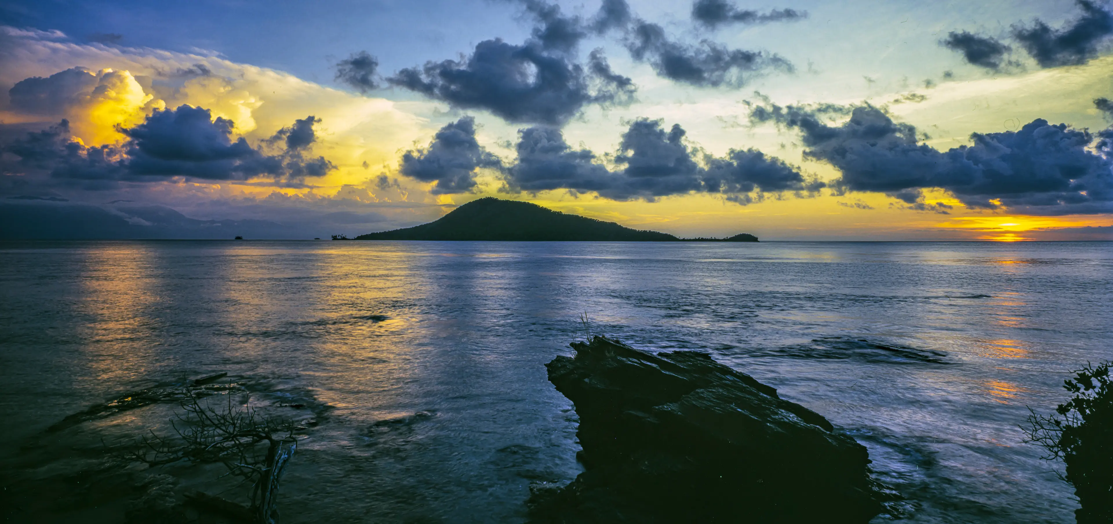 Night hike through the tropical forest