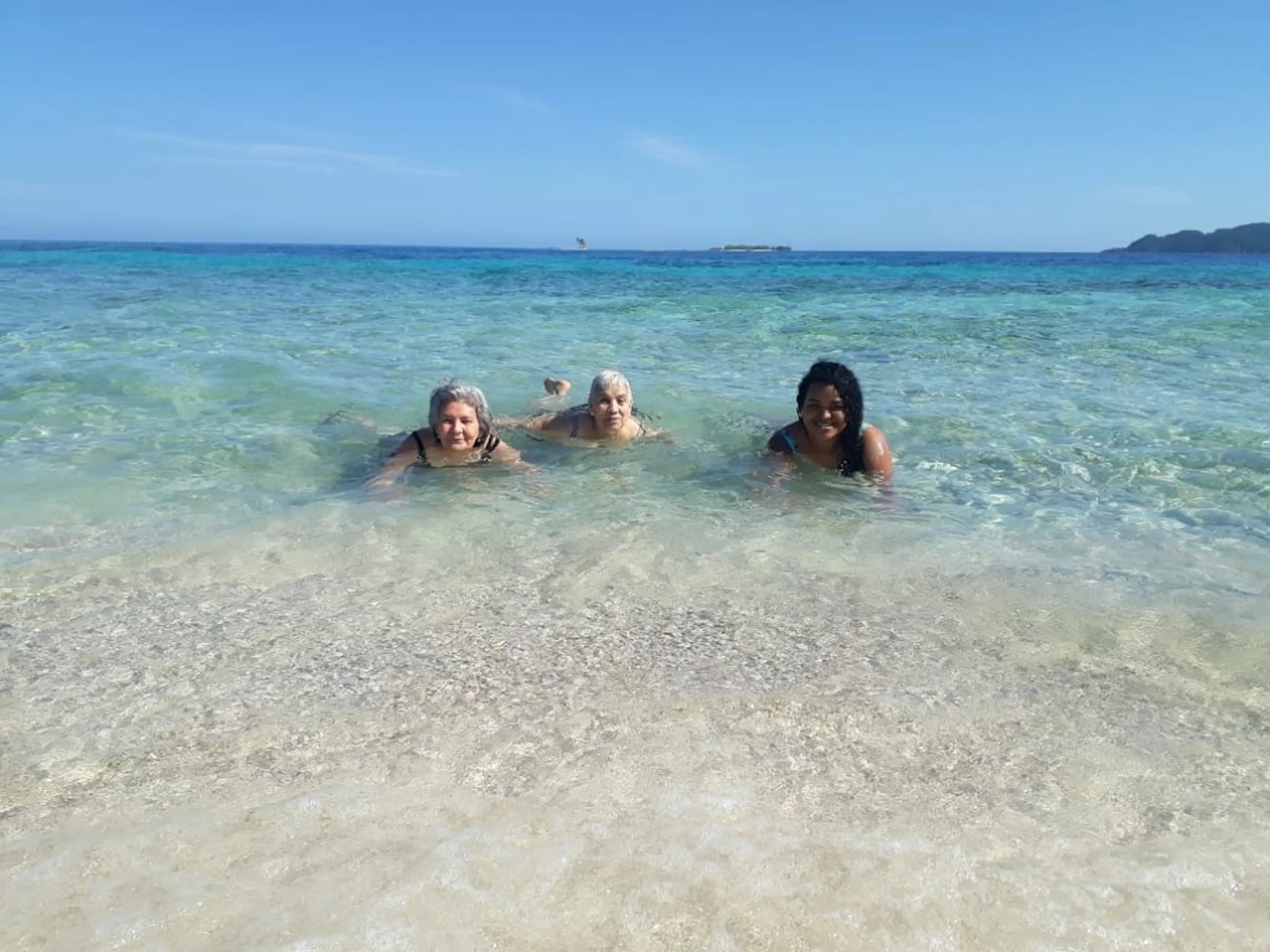 Swimming in the Caribbean Sea