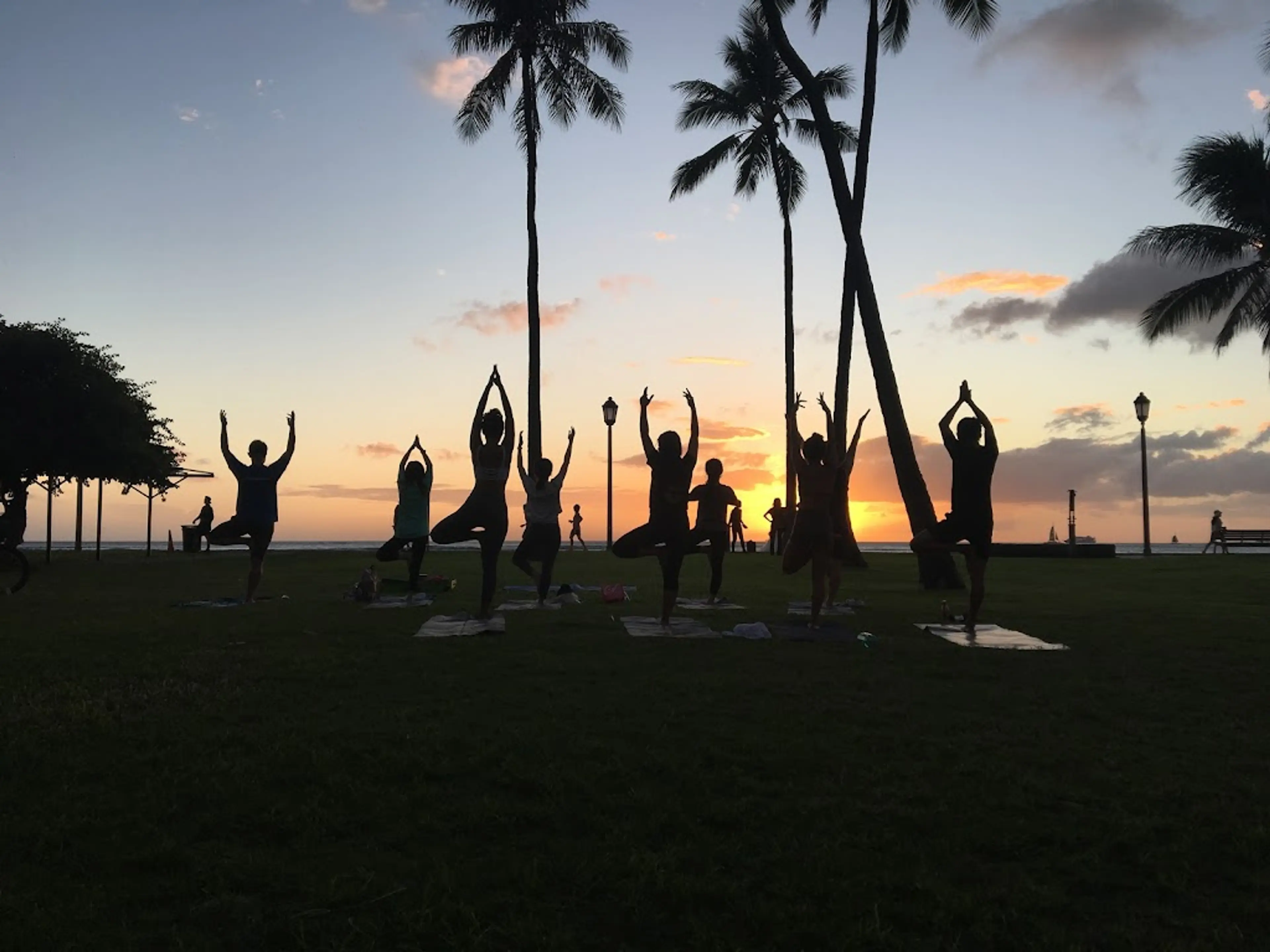 Yoga on the beach