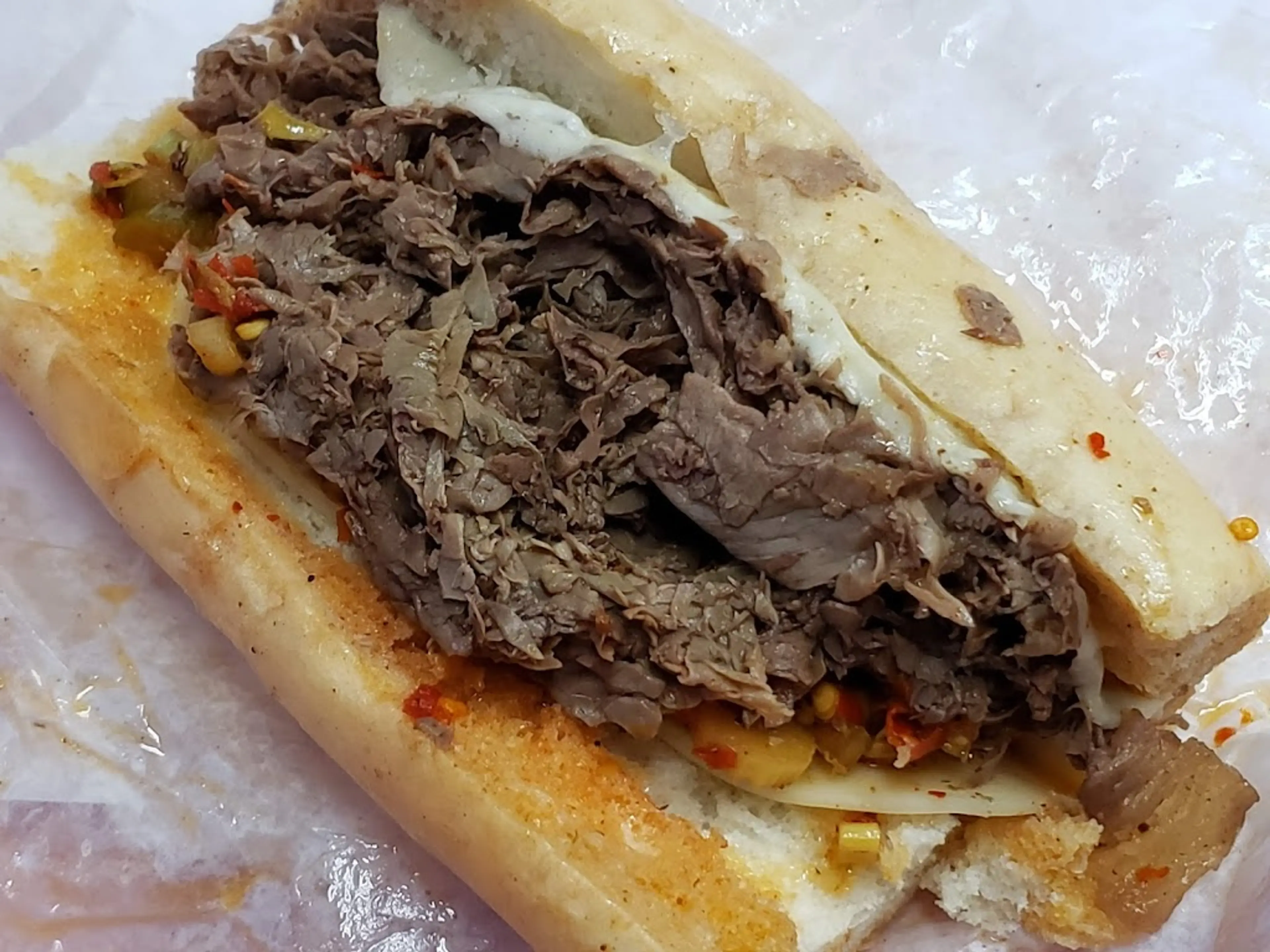 Italian beef sandwich