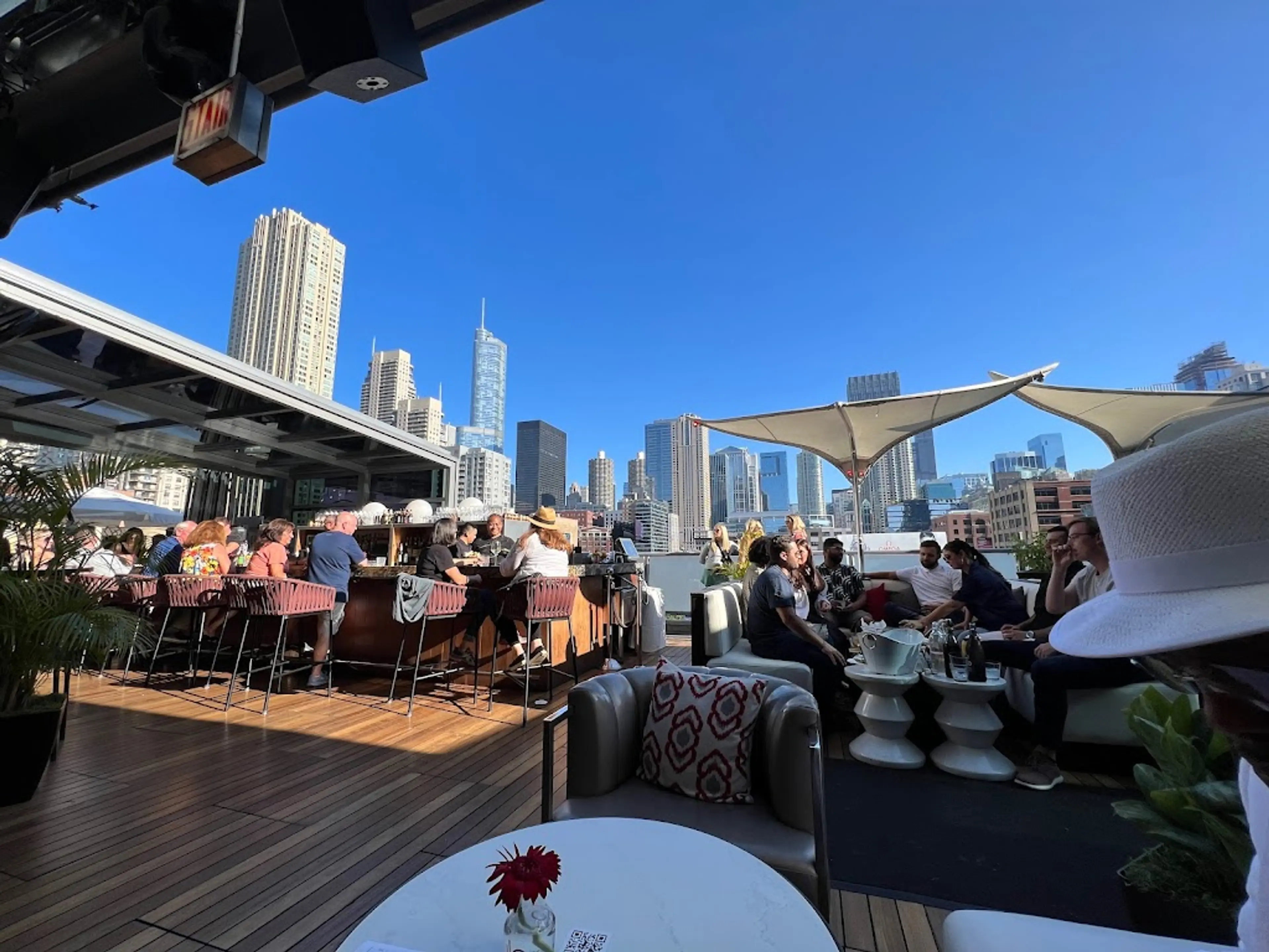 Rooftop bar in River North