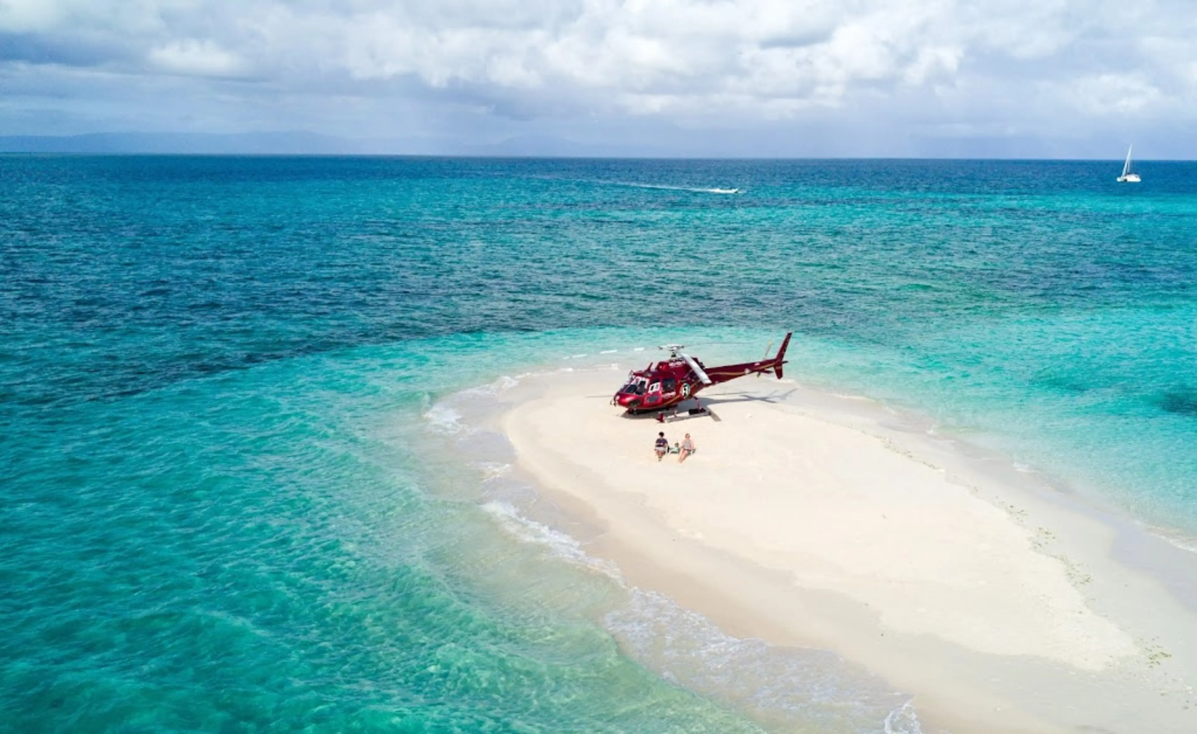 Scenic helicopter tour over the Great Barrier Reef