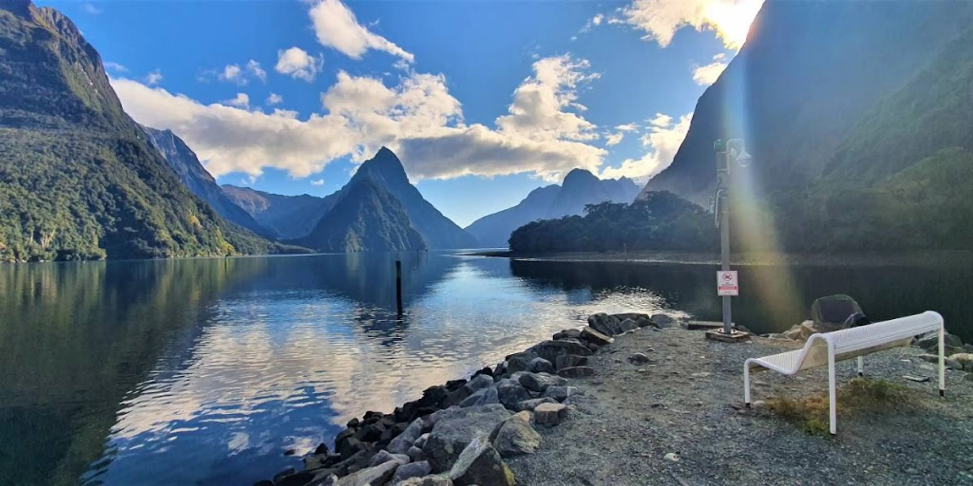 Waterfront stroll in Milford Sound