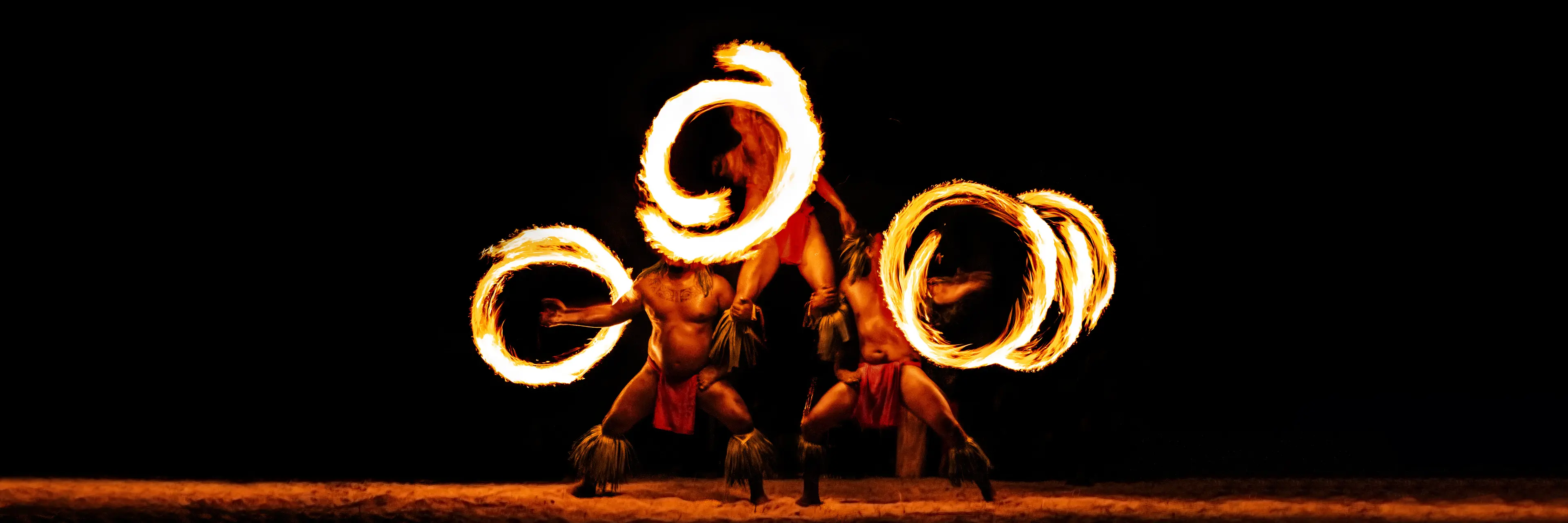 Polynesian fire dance show