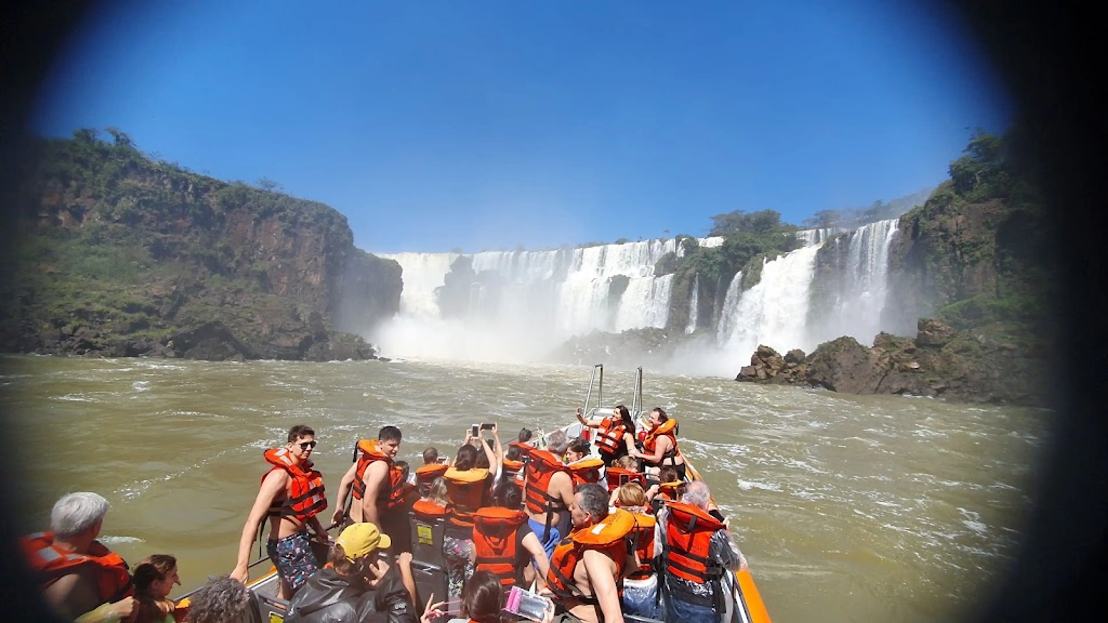 Boat tour at Iguazu Falls