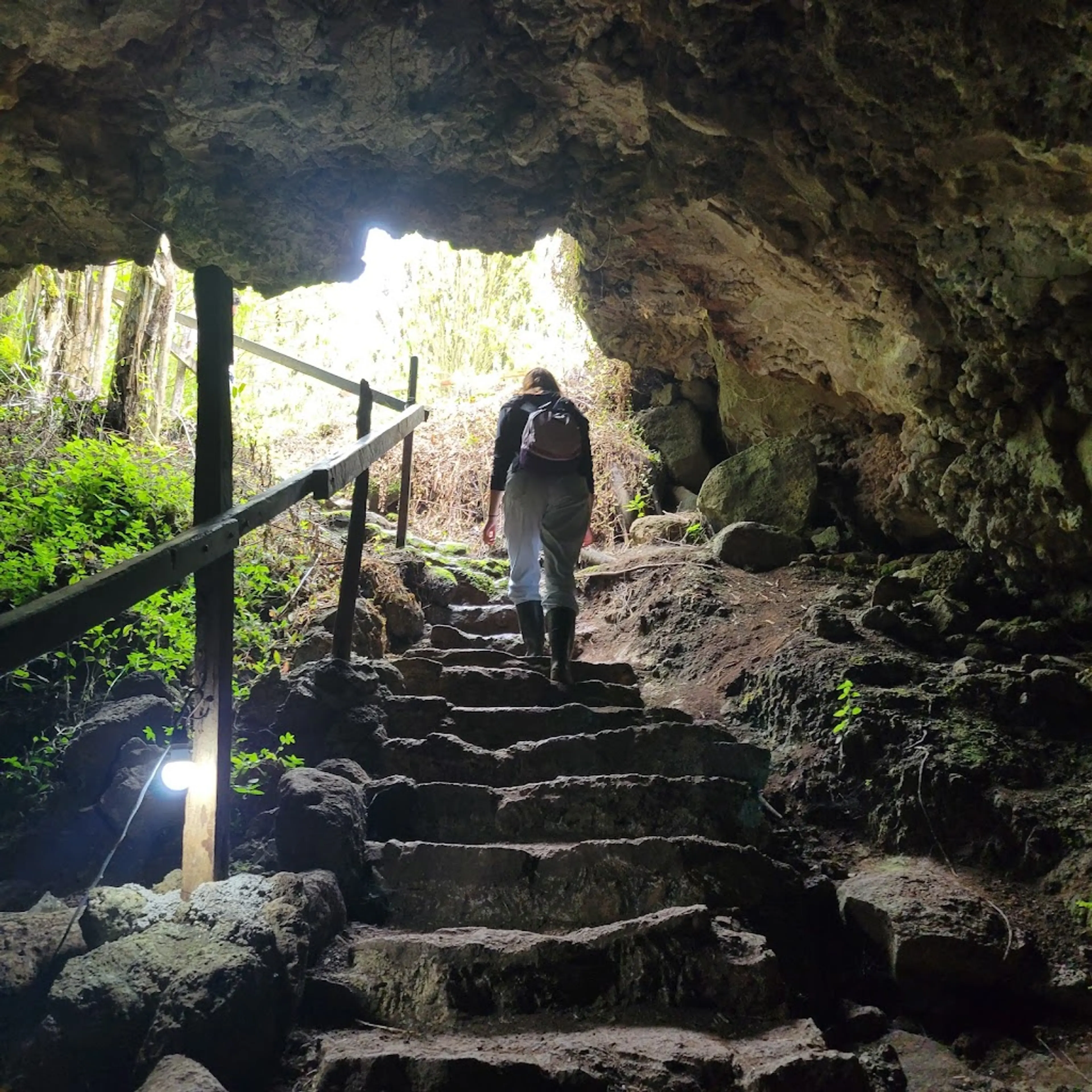 Lava tunnels and sinkholes