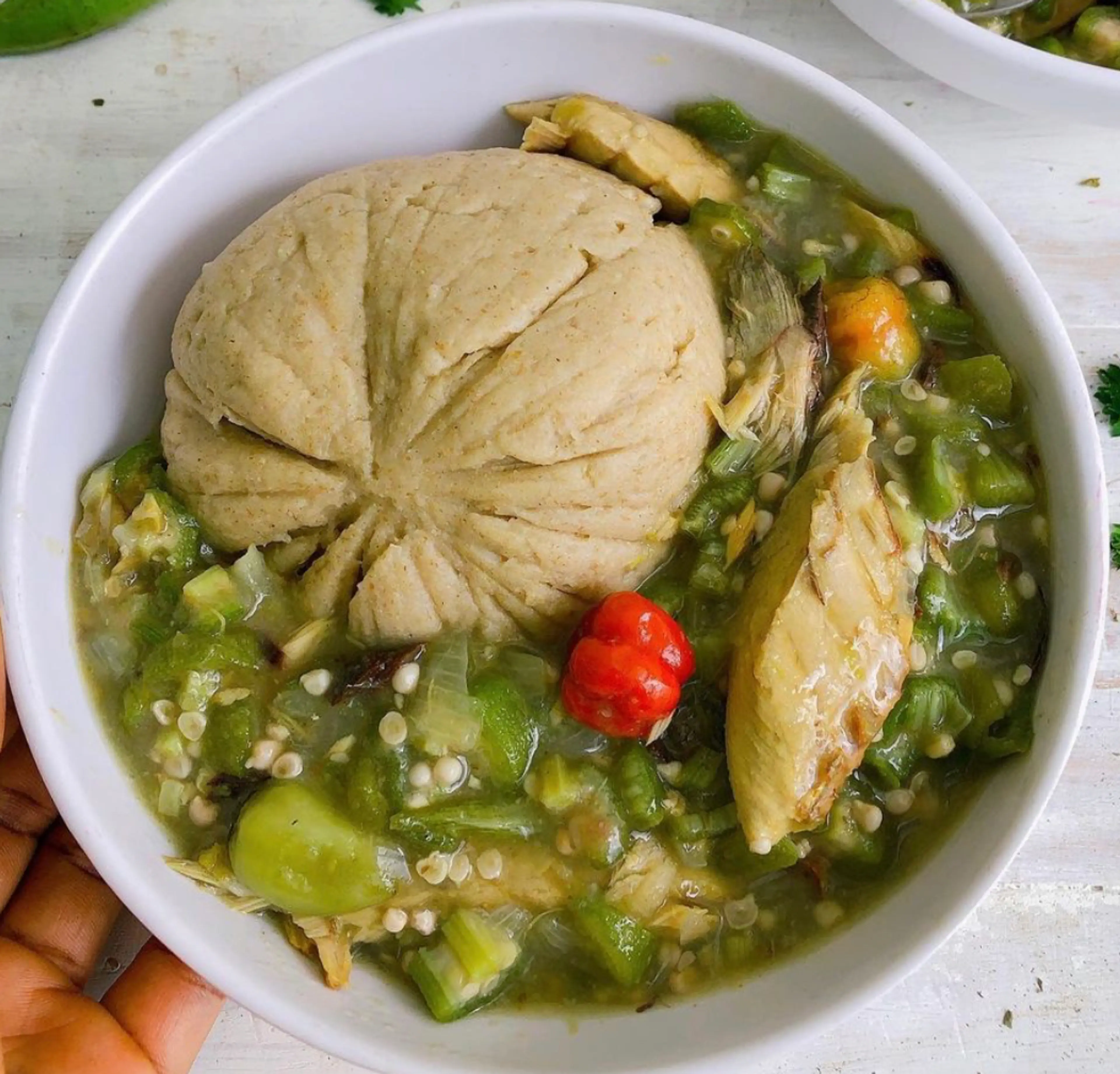 Akple and Okro Soup