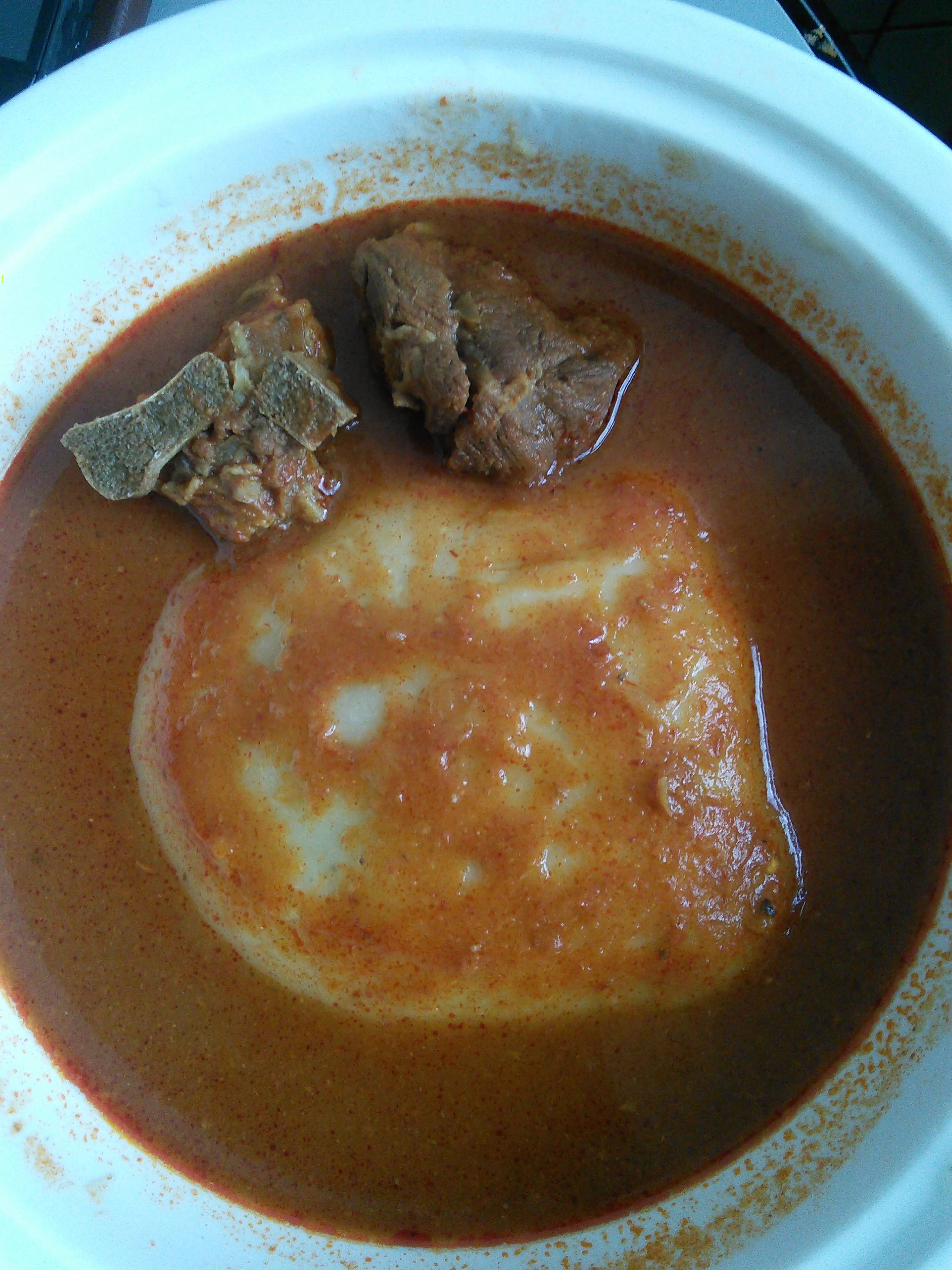Fufu and Goat Soup