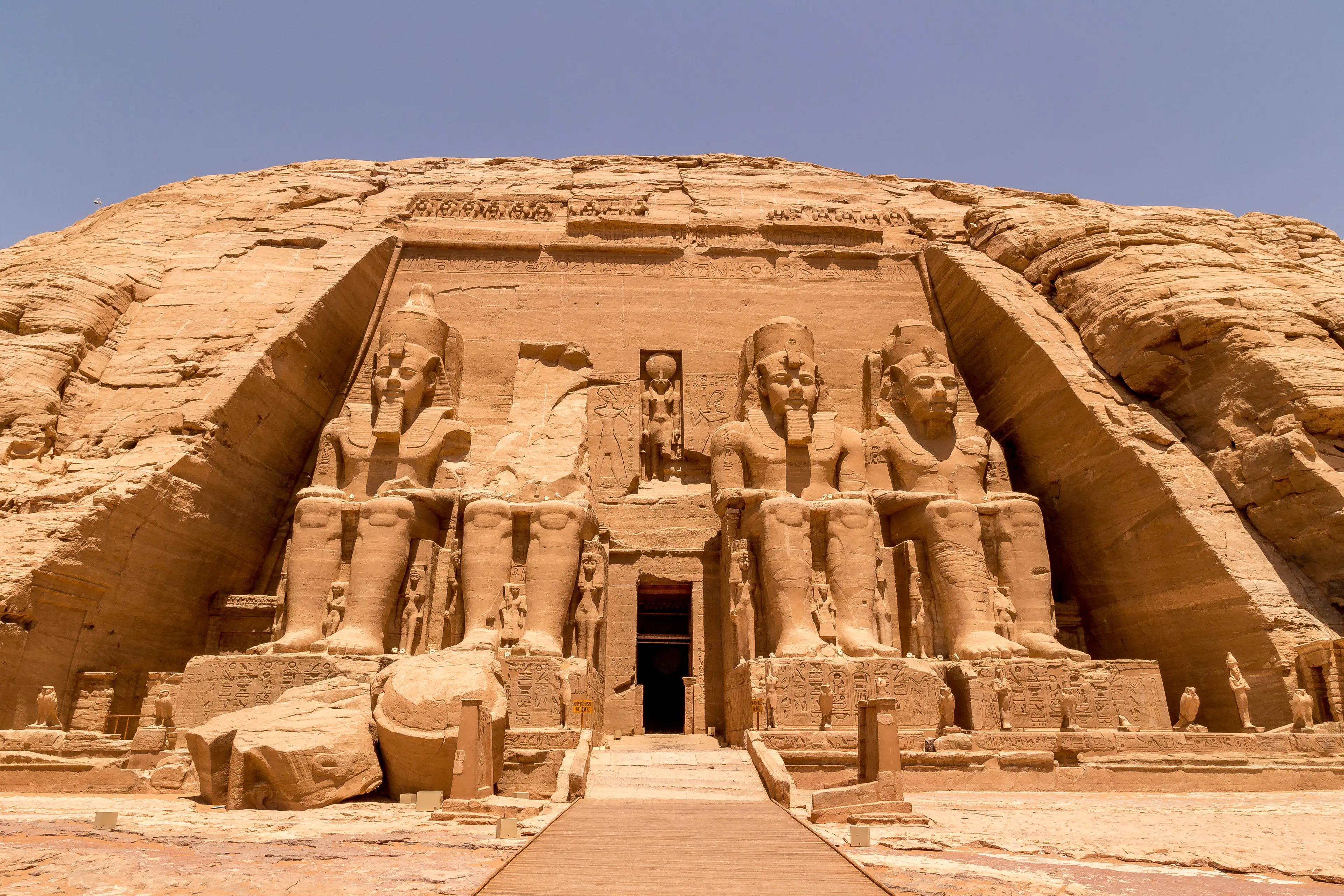 The front side of the Abu Simbel temple