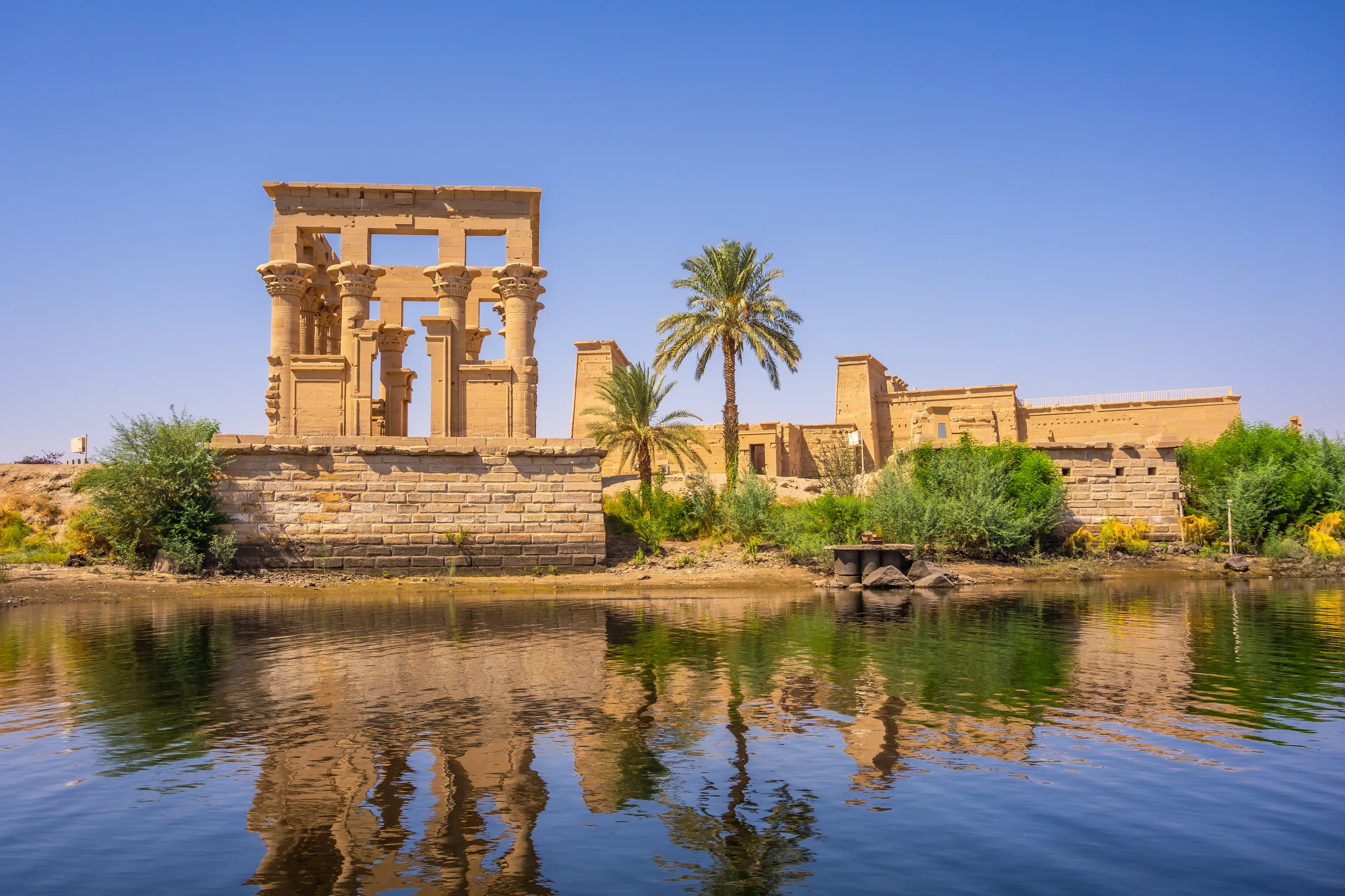 Temple of Philae and the adjascent Greco-Roman buildings