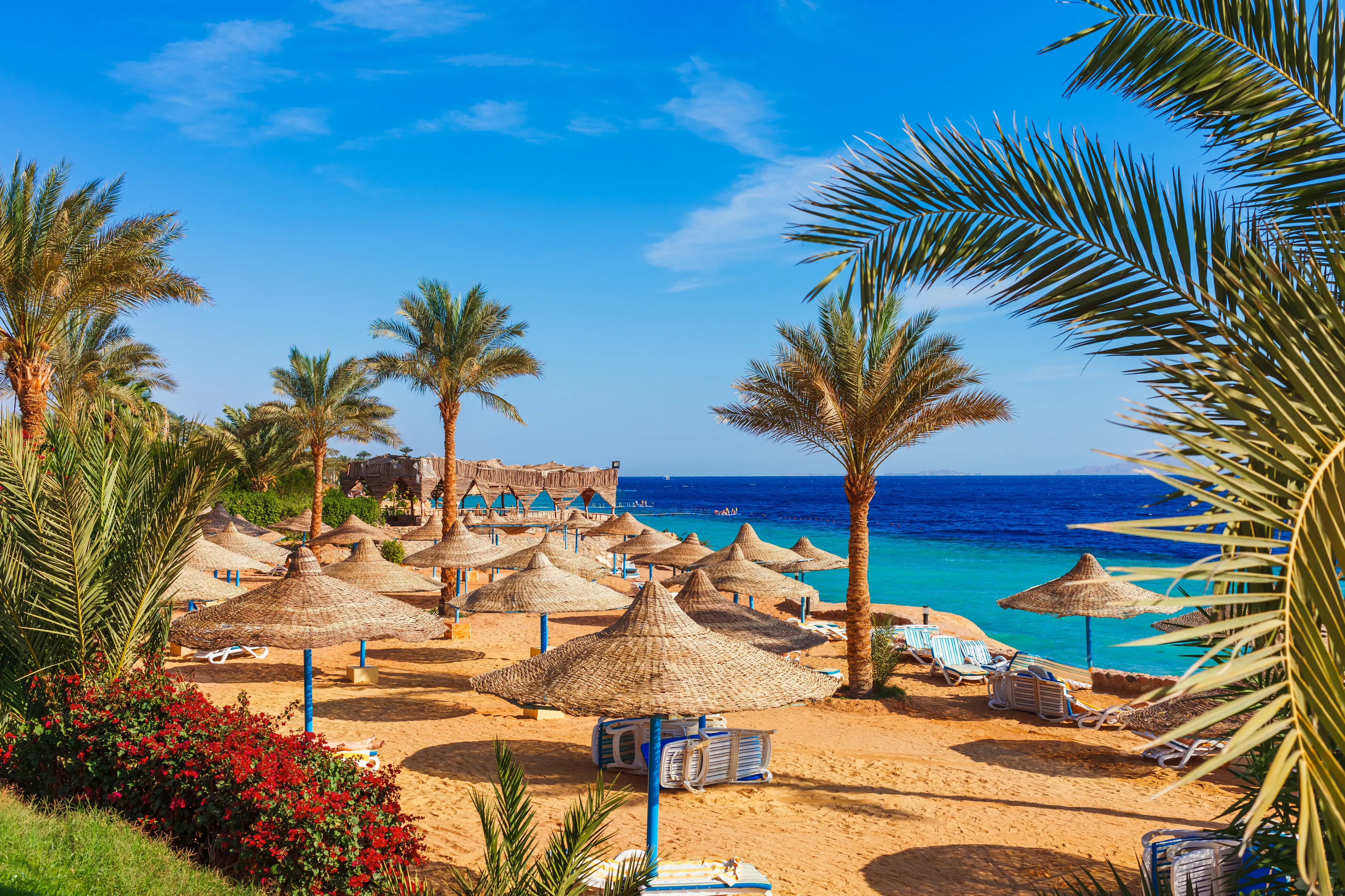 Organized beach resort on the Red sea coast