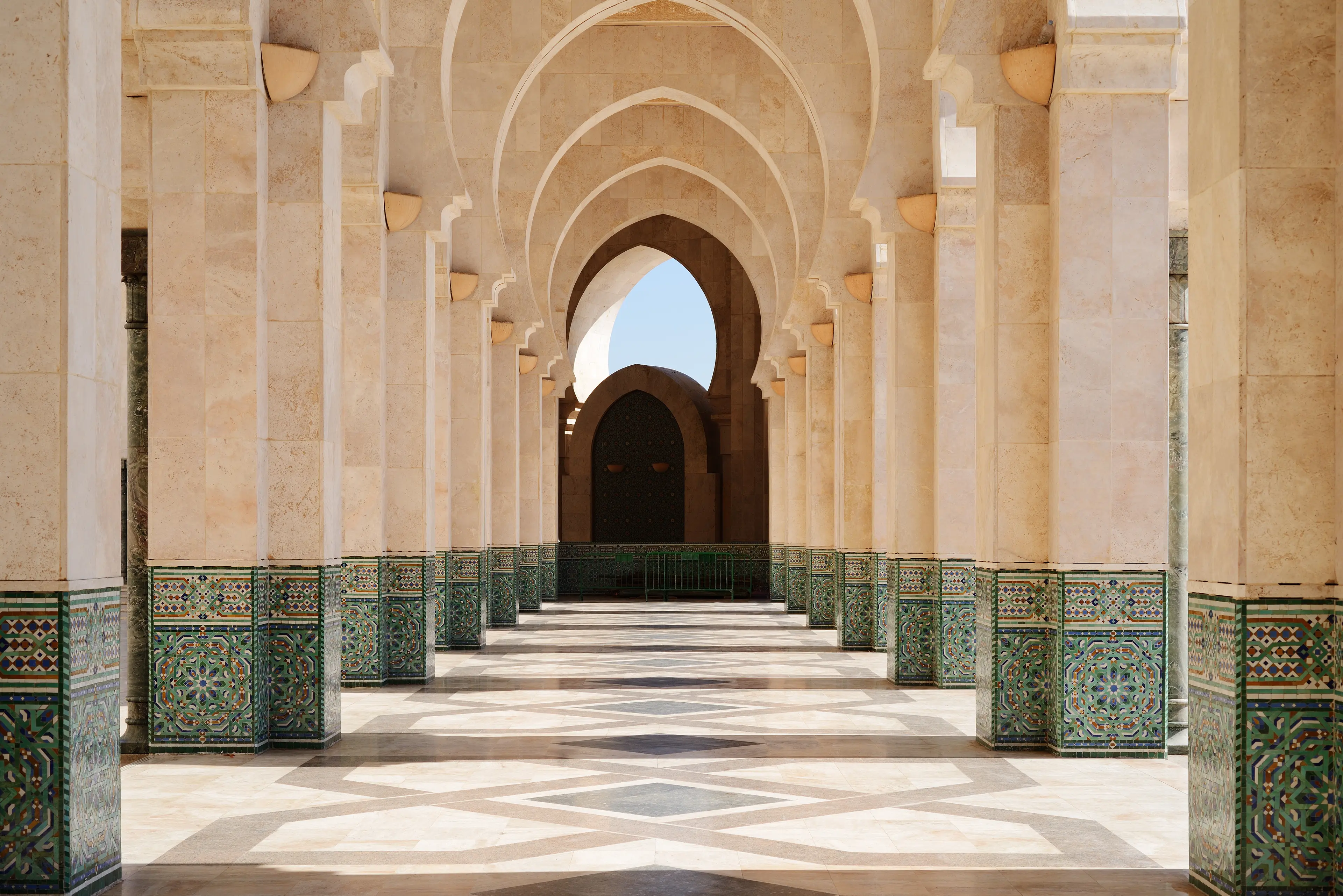 Arcade of the Hassan II mosque