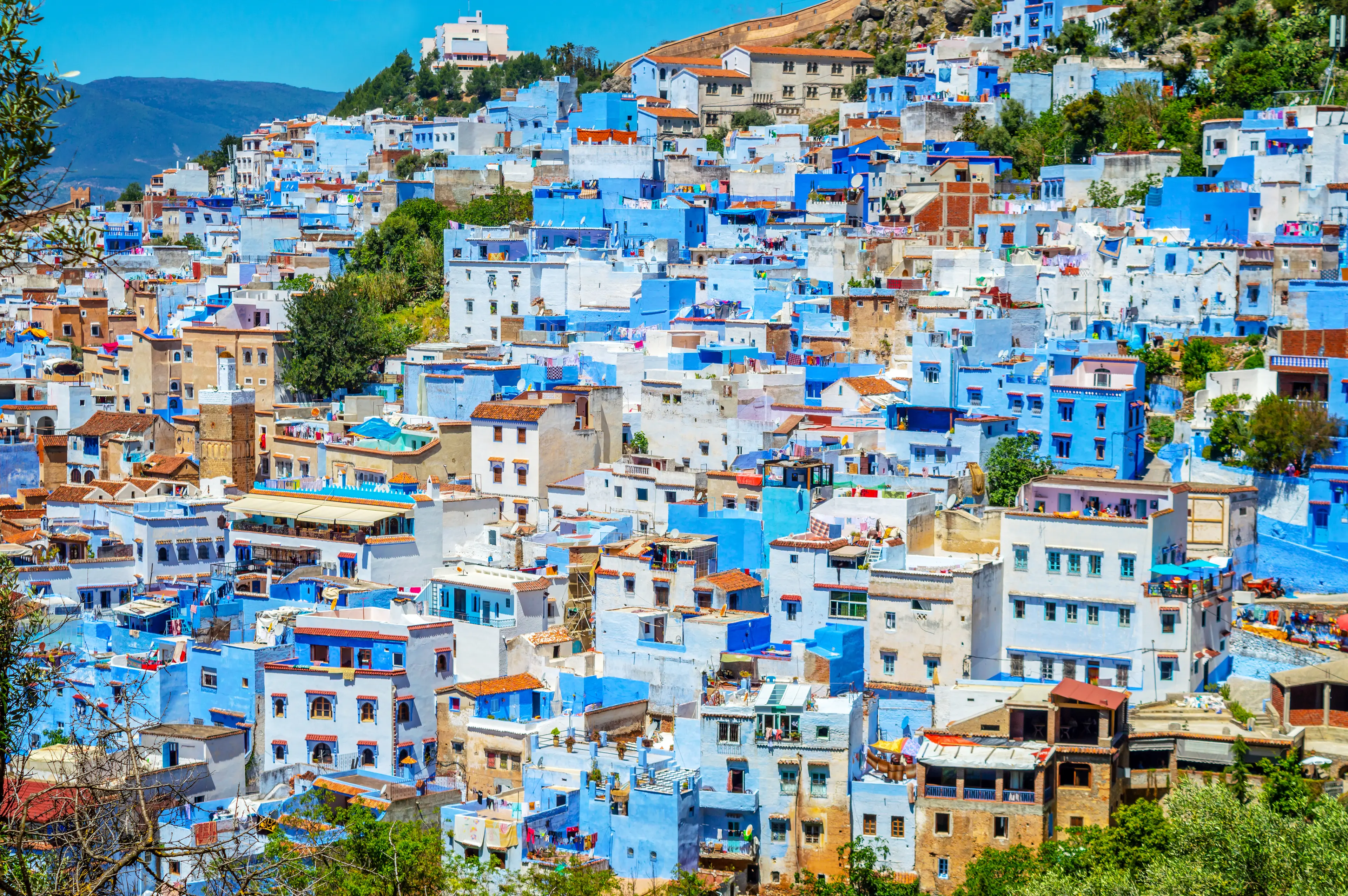 Cityscape of the blue city Cityscape of the blue city