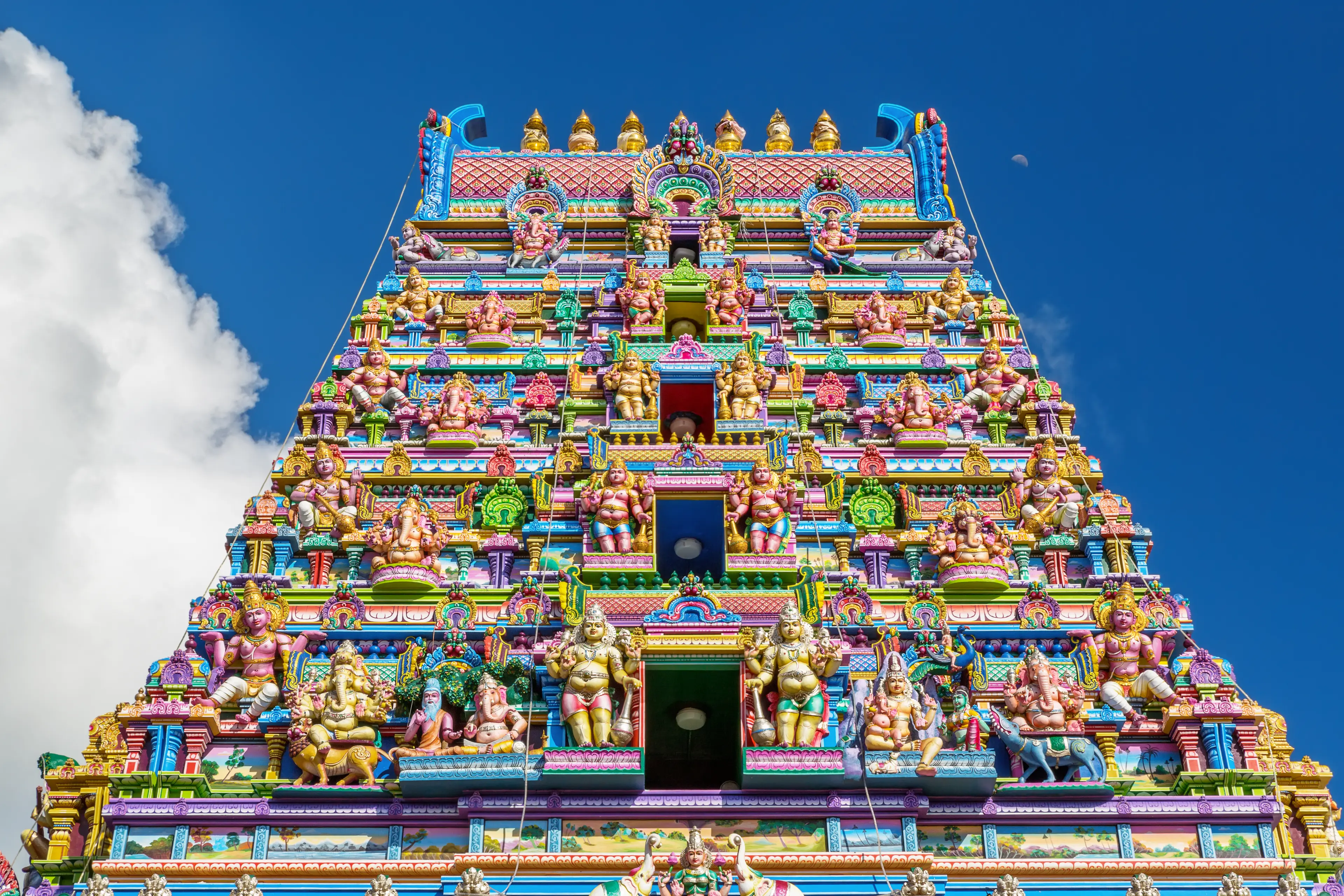 Facade of a Hindu temple in Victoria