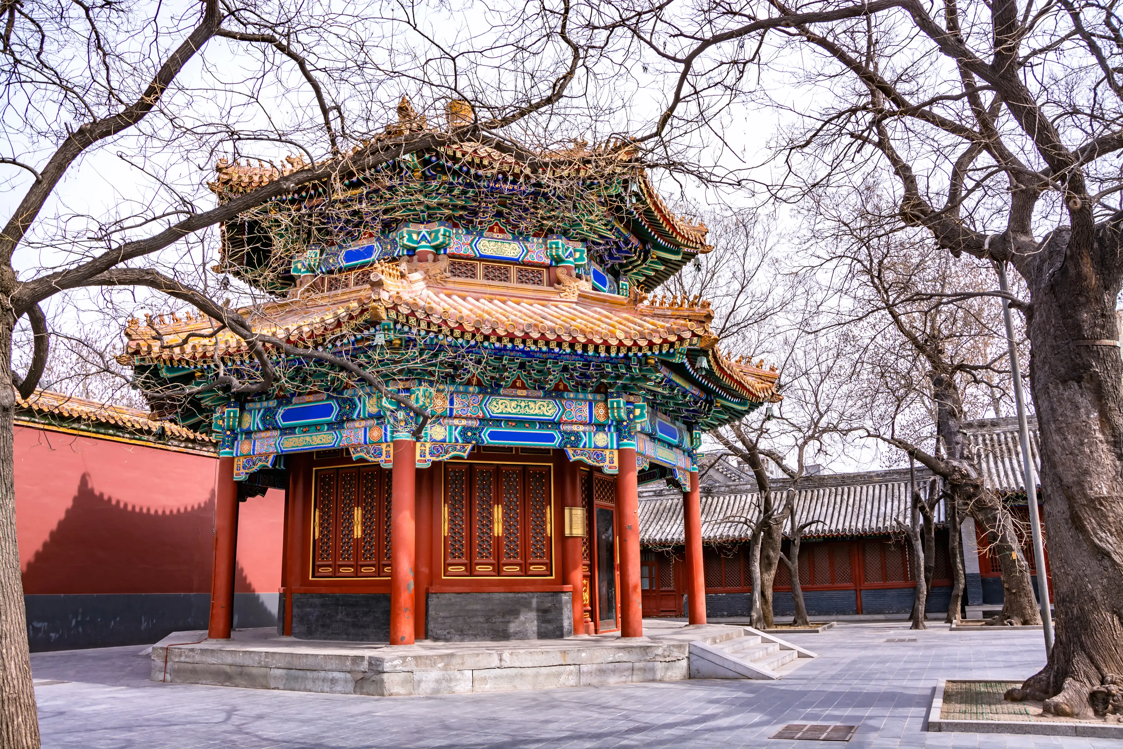 Temple complex Yonghegong - Lama temple, Tibetan Buddhist monastery Temple complex Yonghegong - Lama temple, Tibetan Buddhist monastery