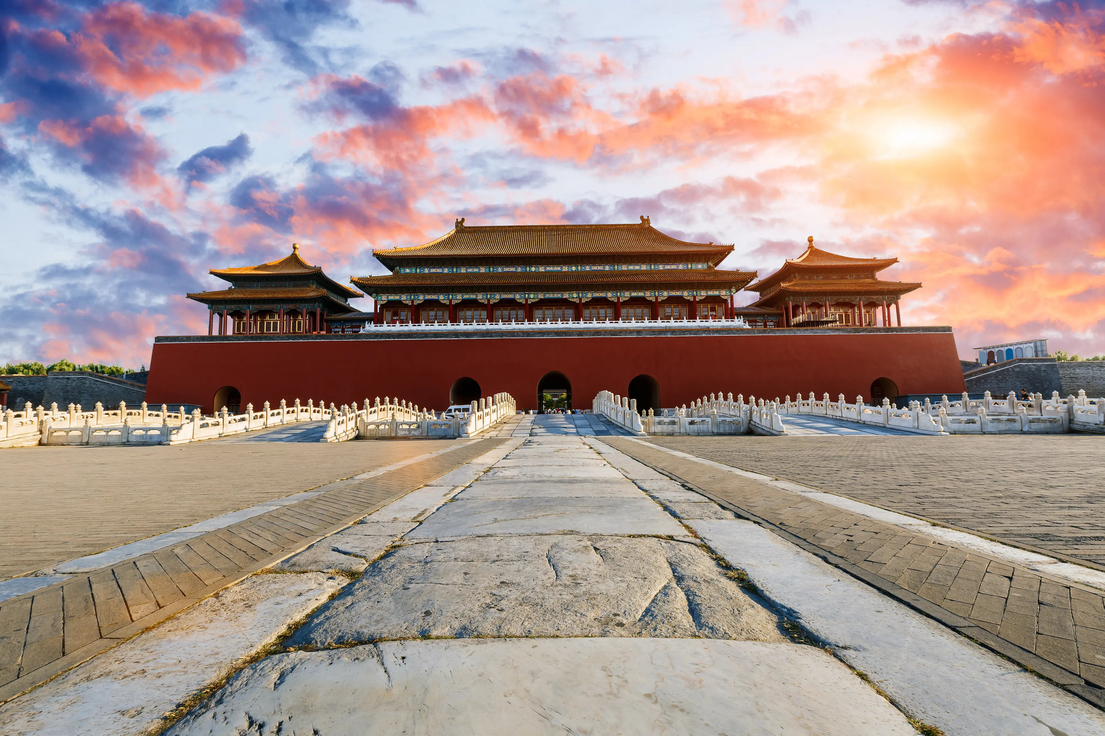 The ancient royal palaces of the Forbidden City