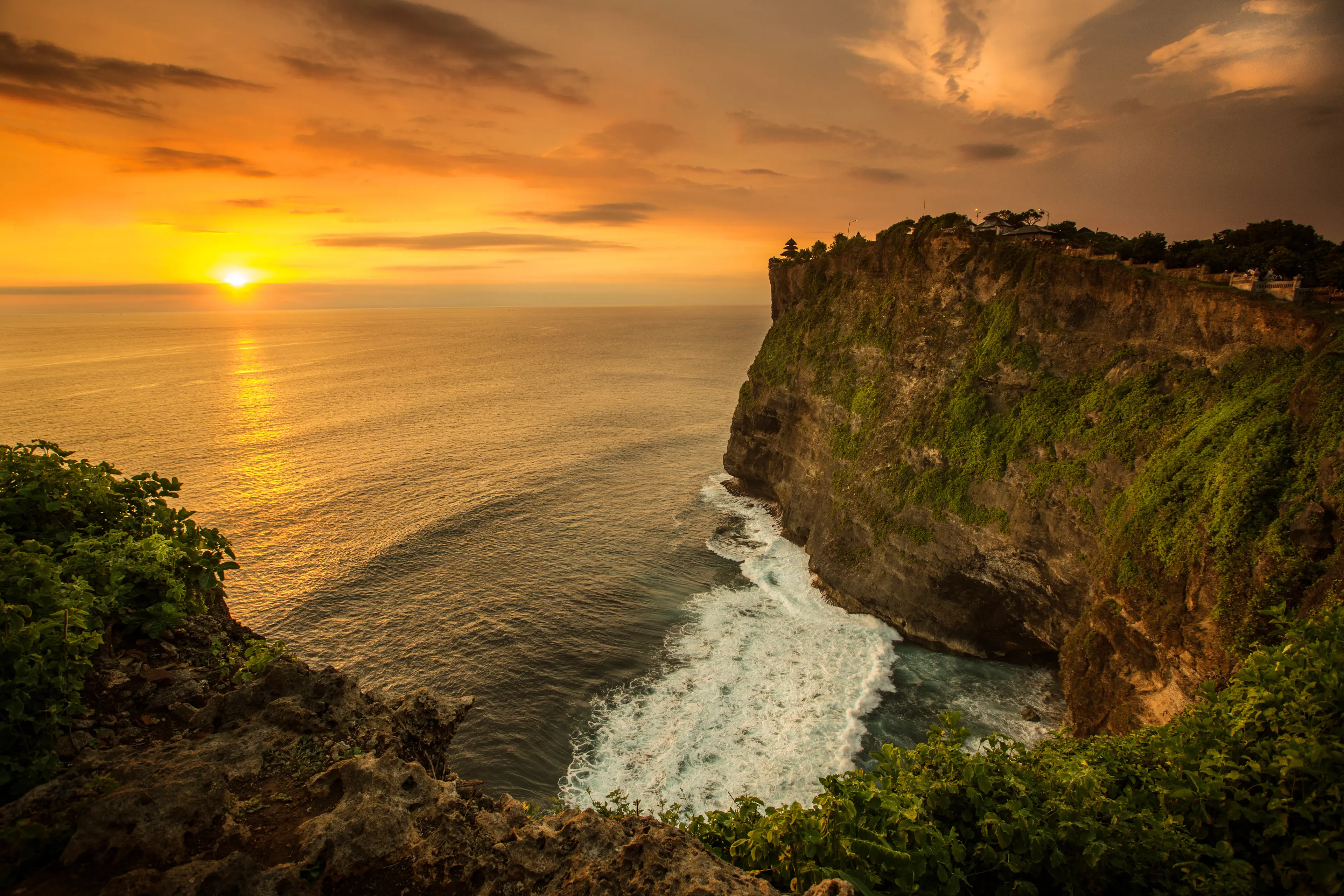 Sunset at Uluwatu temple Sunset at Uluwatu temple