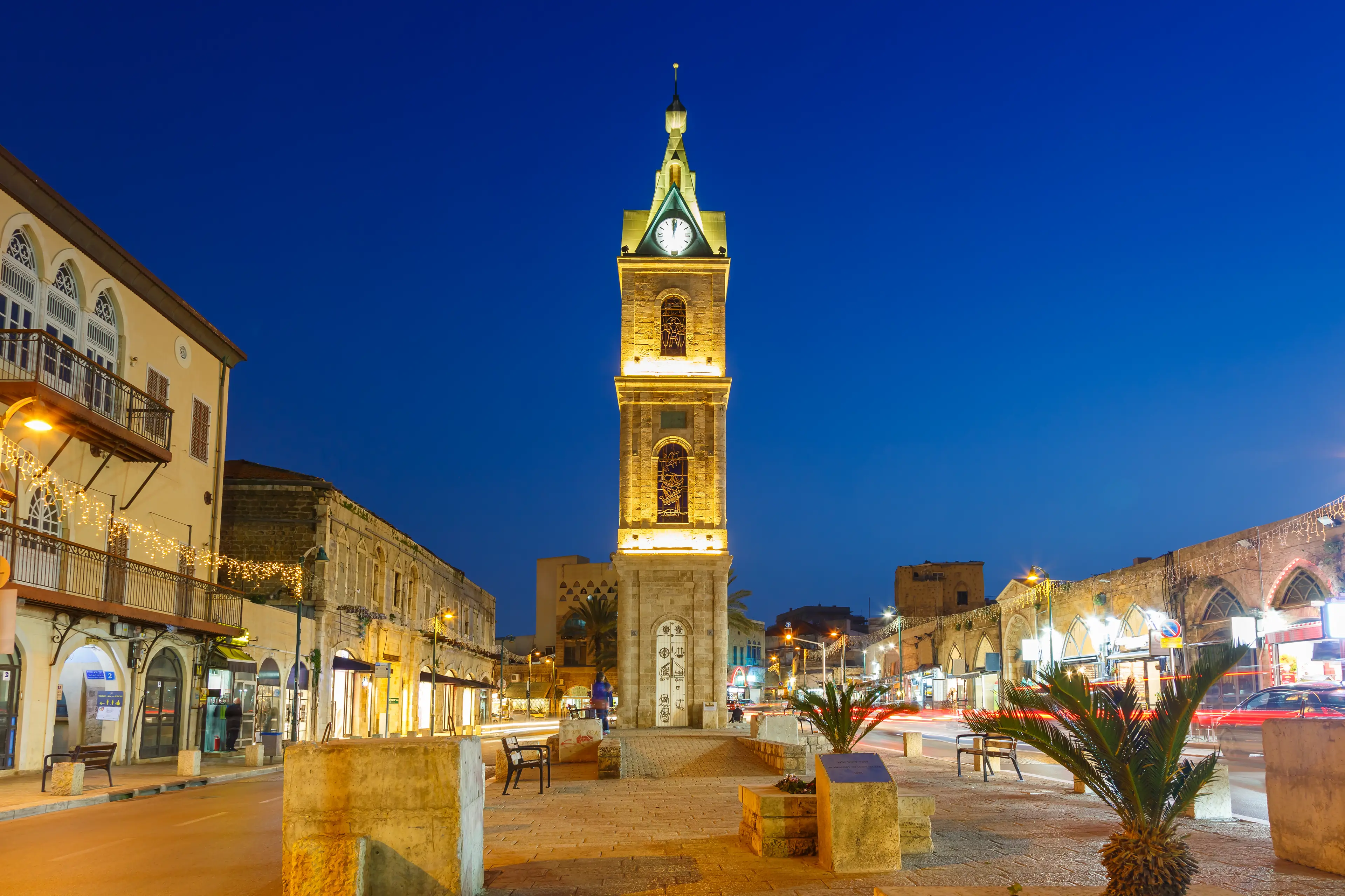The Clock tower of Jaffa at night The Clock tower of Jaffa at night