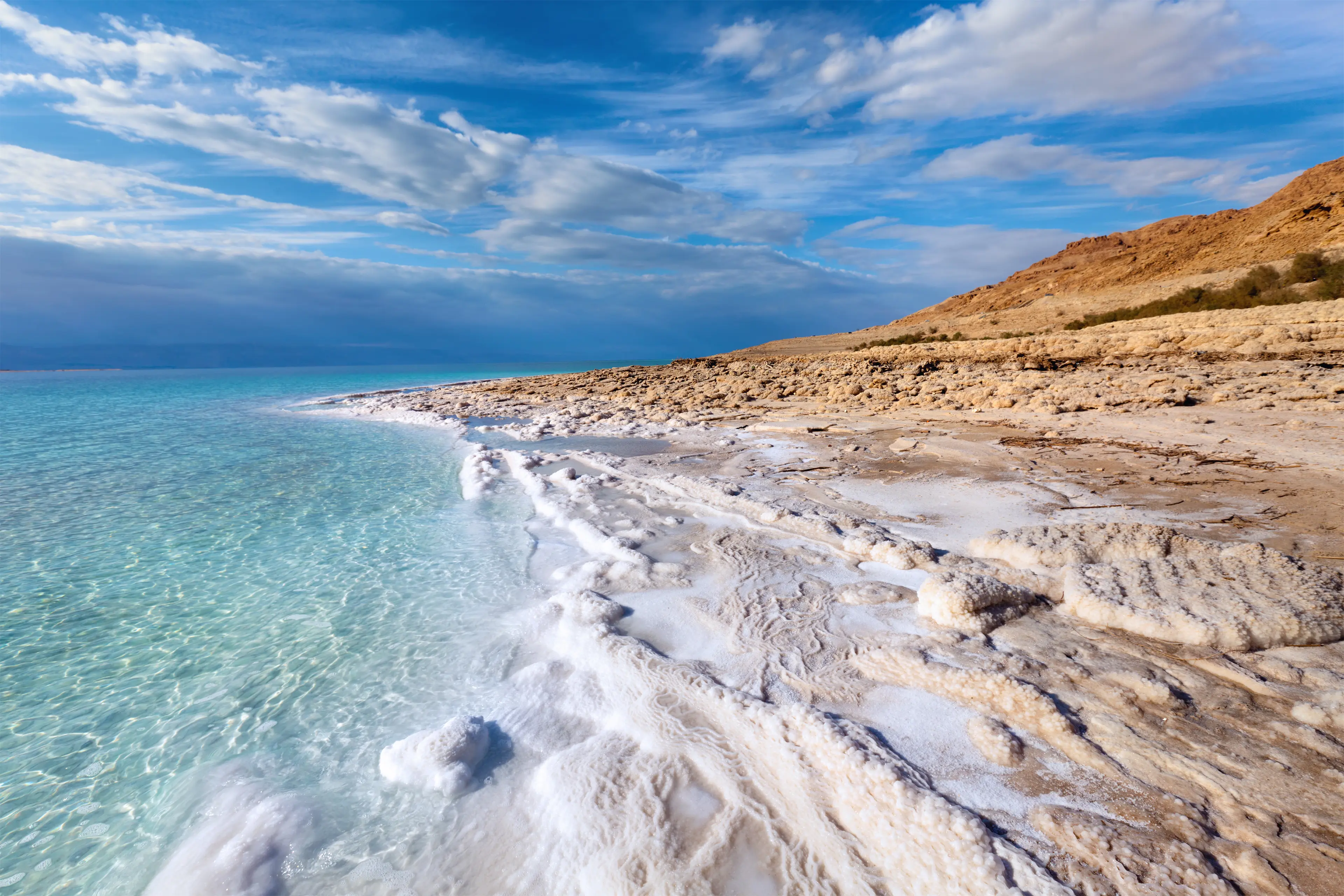 View of the Dead sea coastline