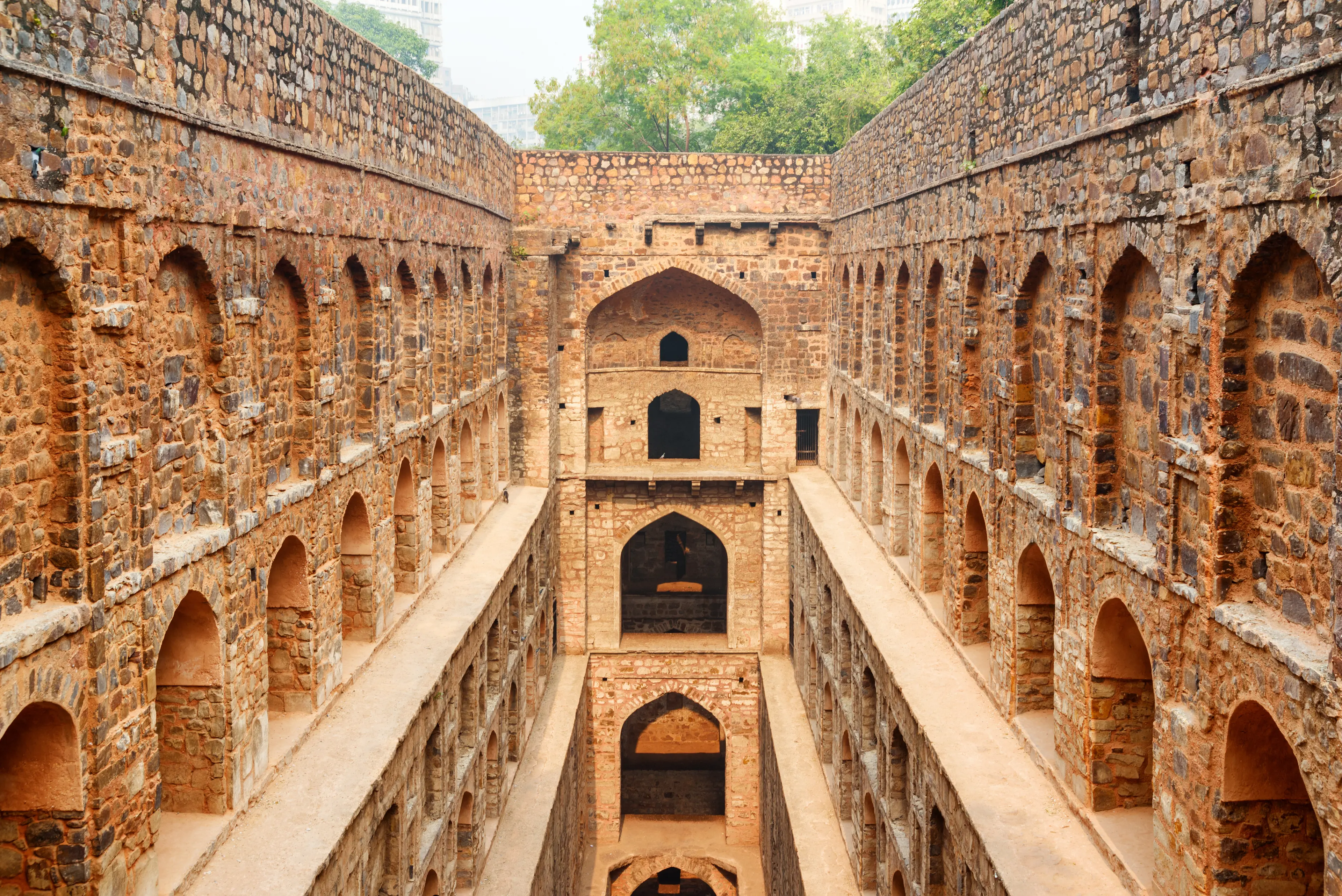 Agrasen ki Baoli reservoir. The ancient step well. Agrasen ki Baoli reservoir. The ancient step well.