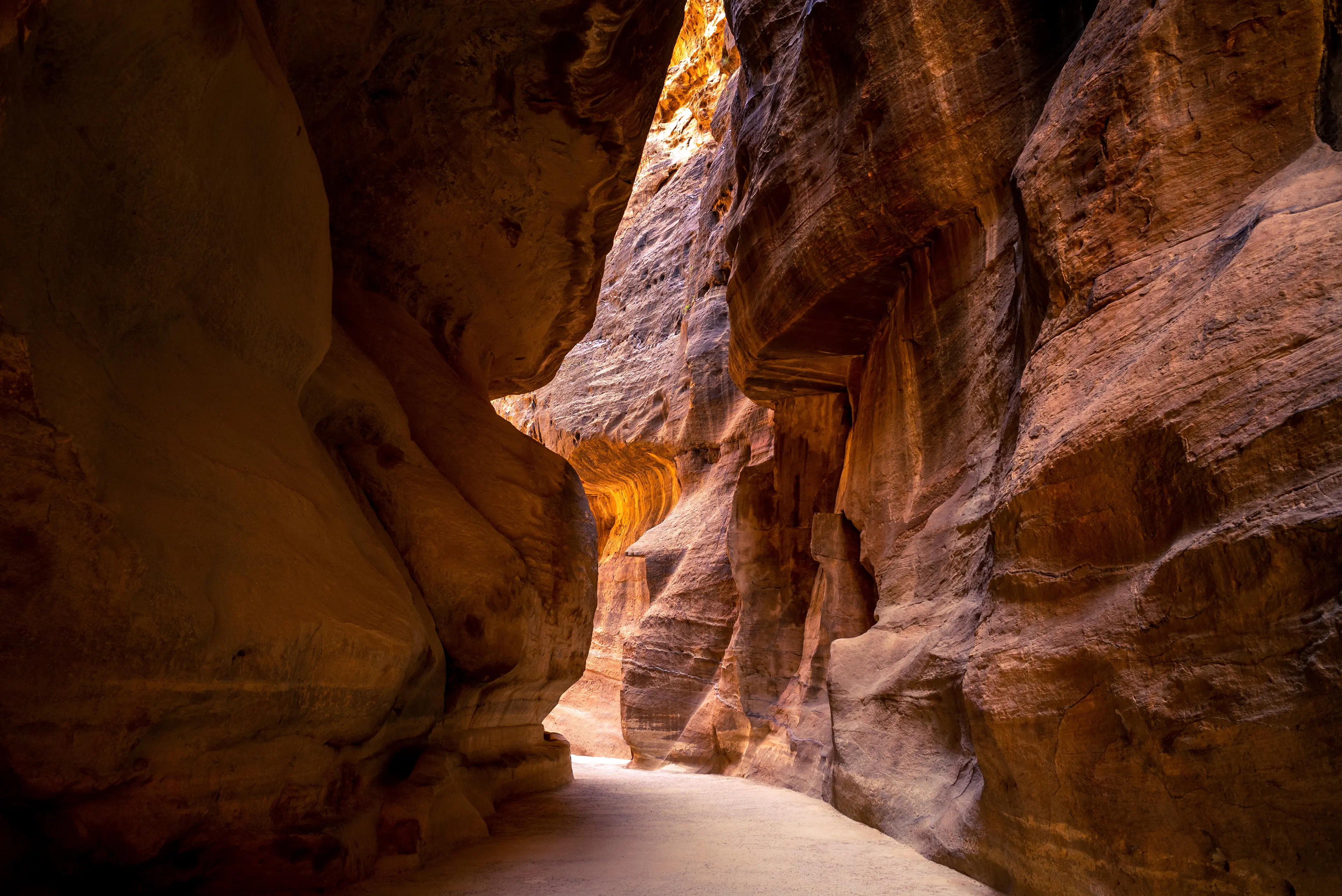 The Siq, main entrance to the Ancient City The Siq, main entrance to the Ancient City