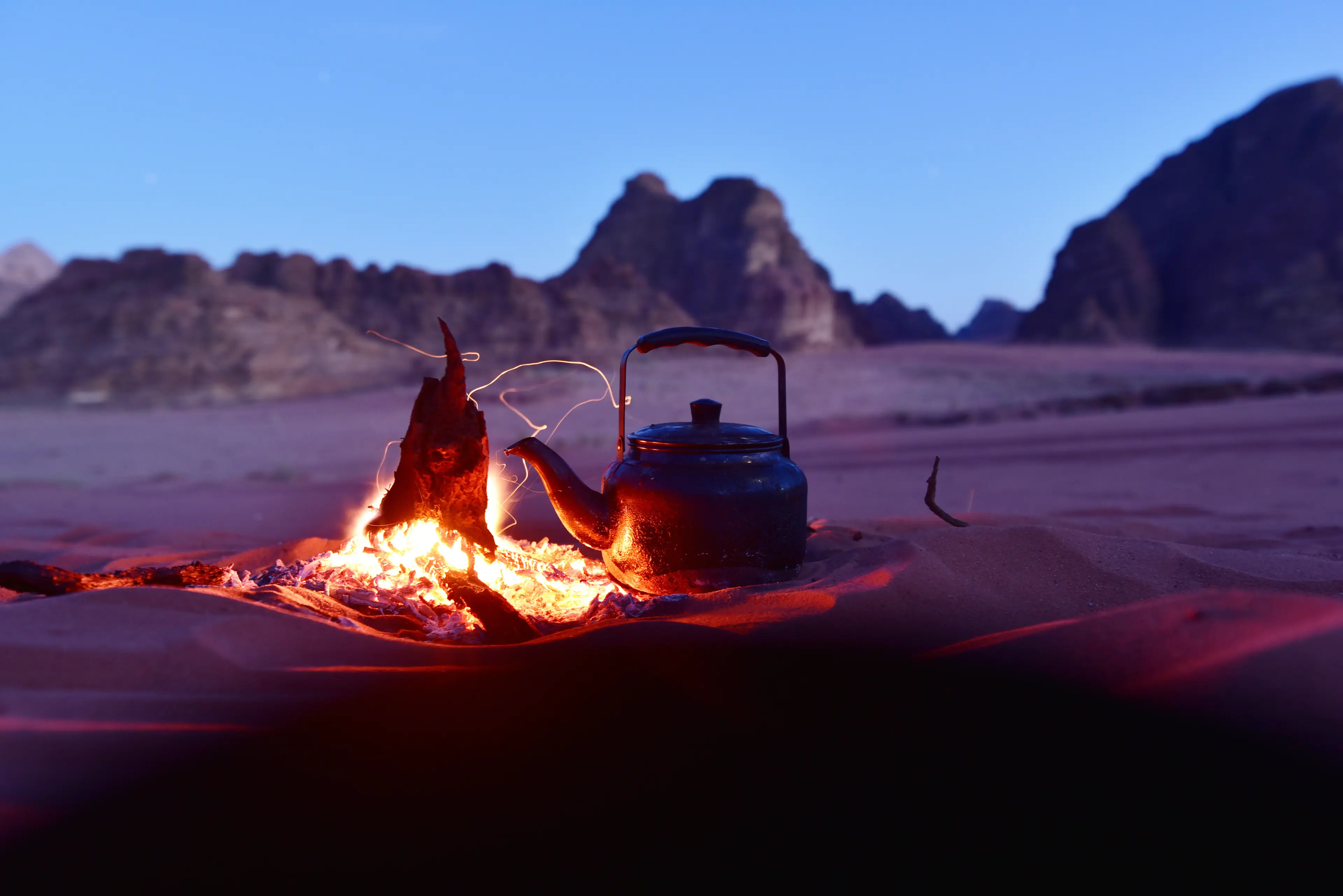 Boiling tea in the desert Boiling tea in the desert