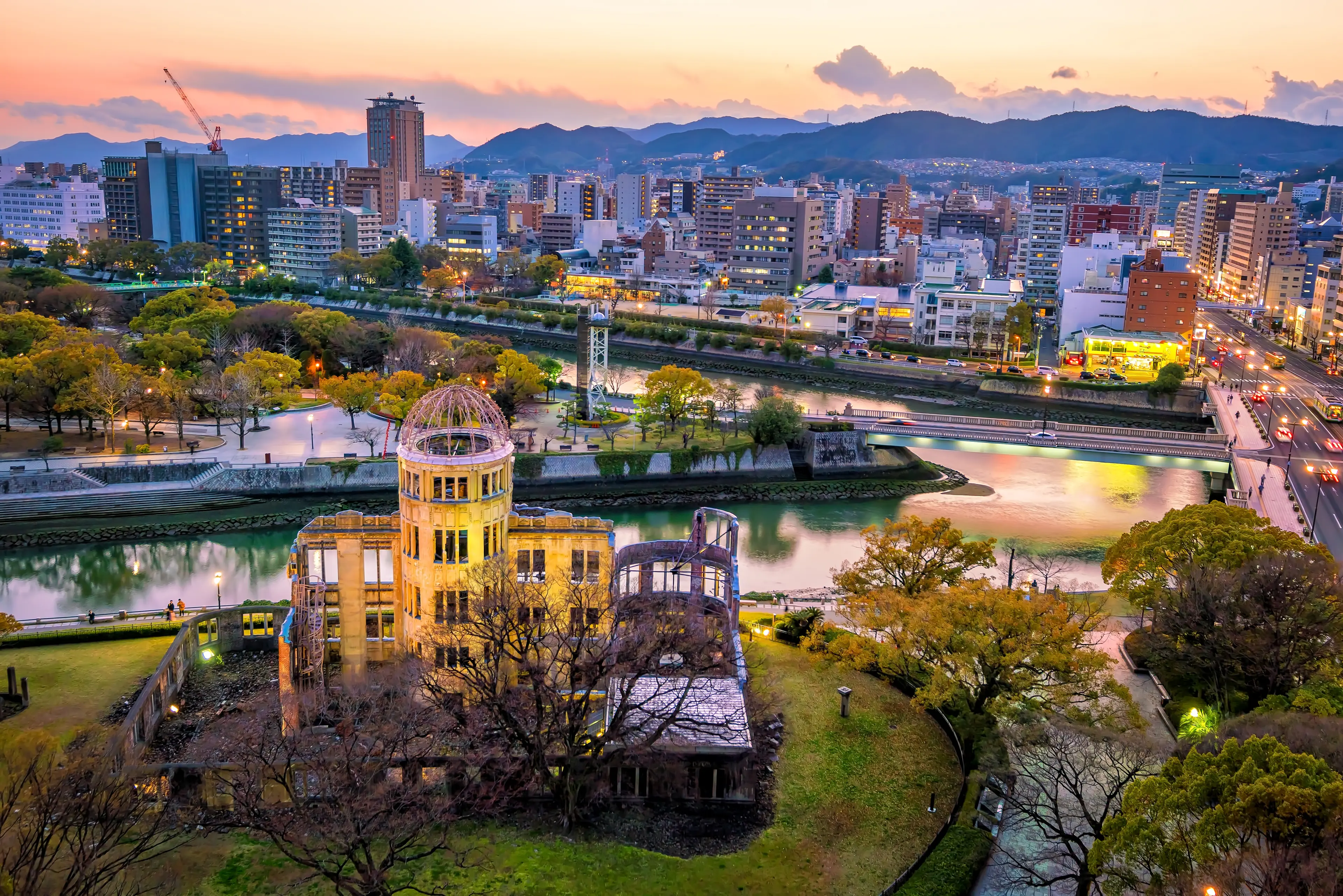 Aerial view of Hiroshima Peace Memorial