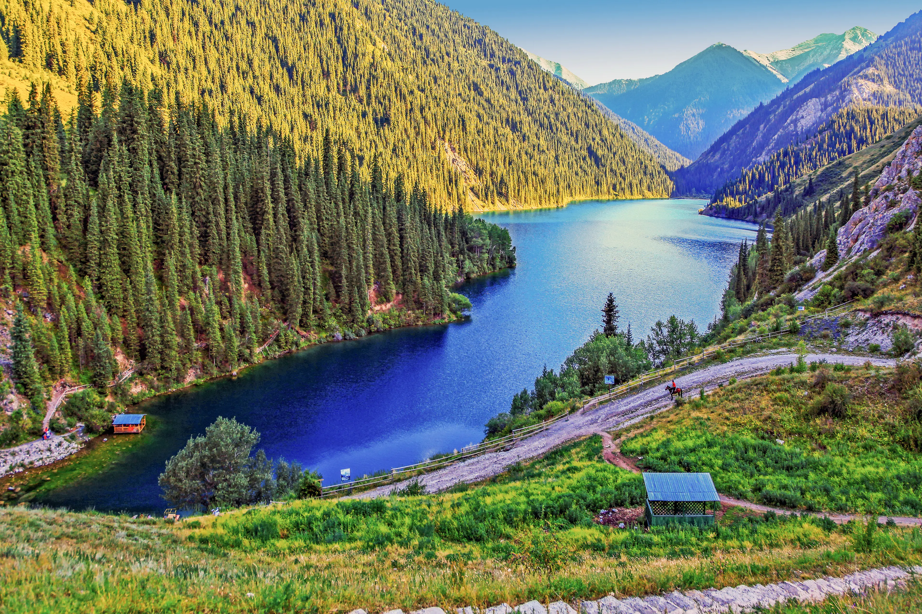 The national nature park is the Kolsay lake near Almaty The national nature park is the Kolsay lake near Almaty